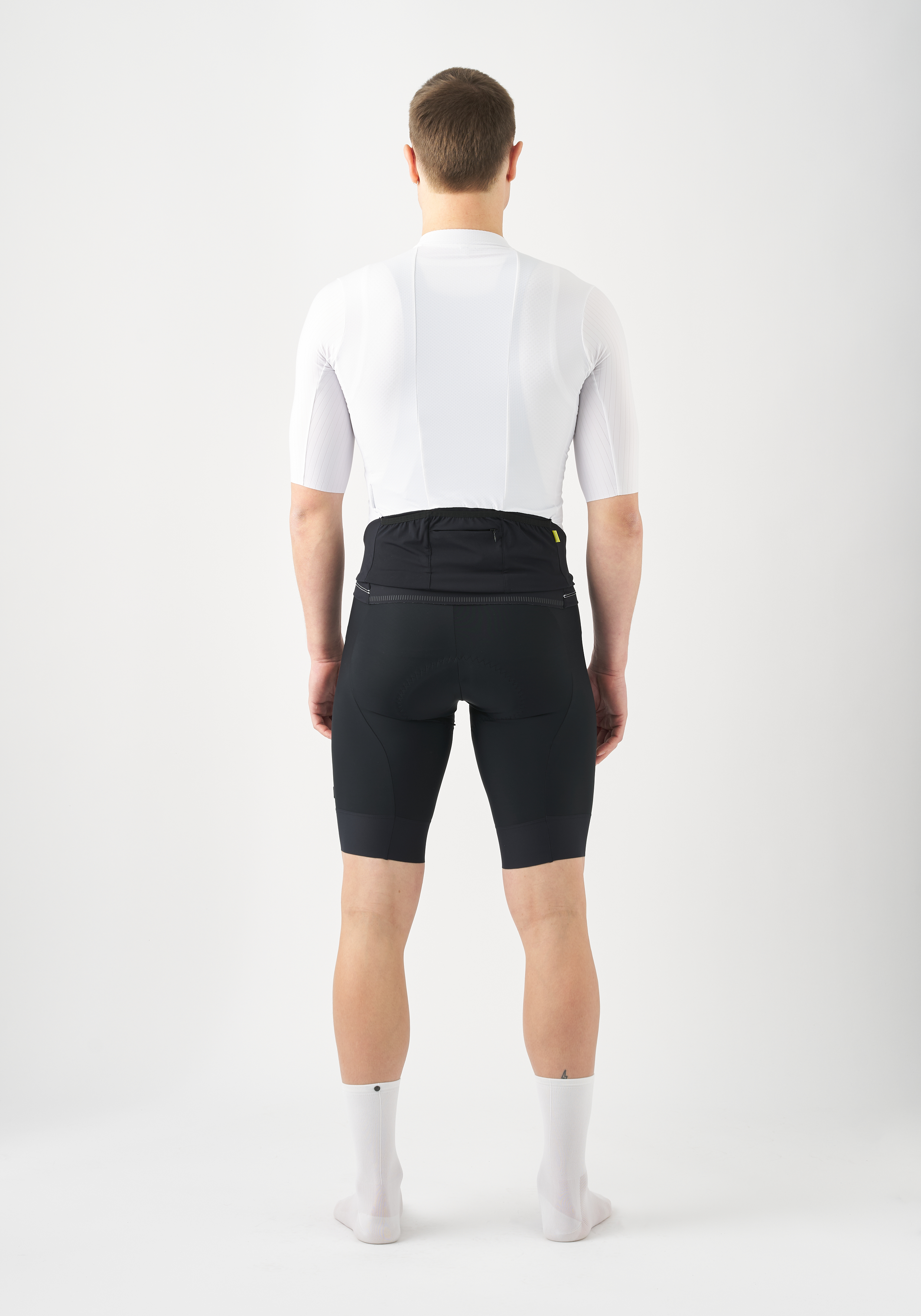 Fahrrad-Shorts, Bib-Shorts, Kompressionsshorts, Radbekleidung, Rückenpolsterung, Radsporthose, Kurz, Schwarz, Fahrradbekleidung, Hosenkonstruktion