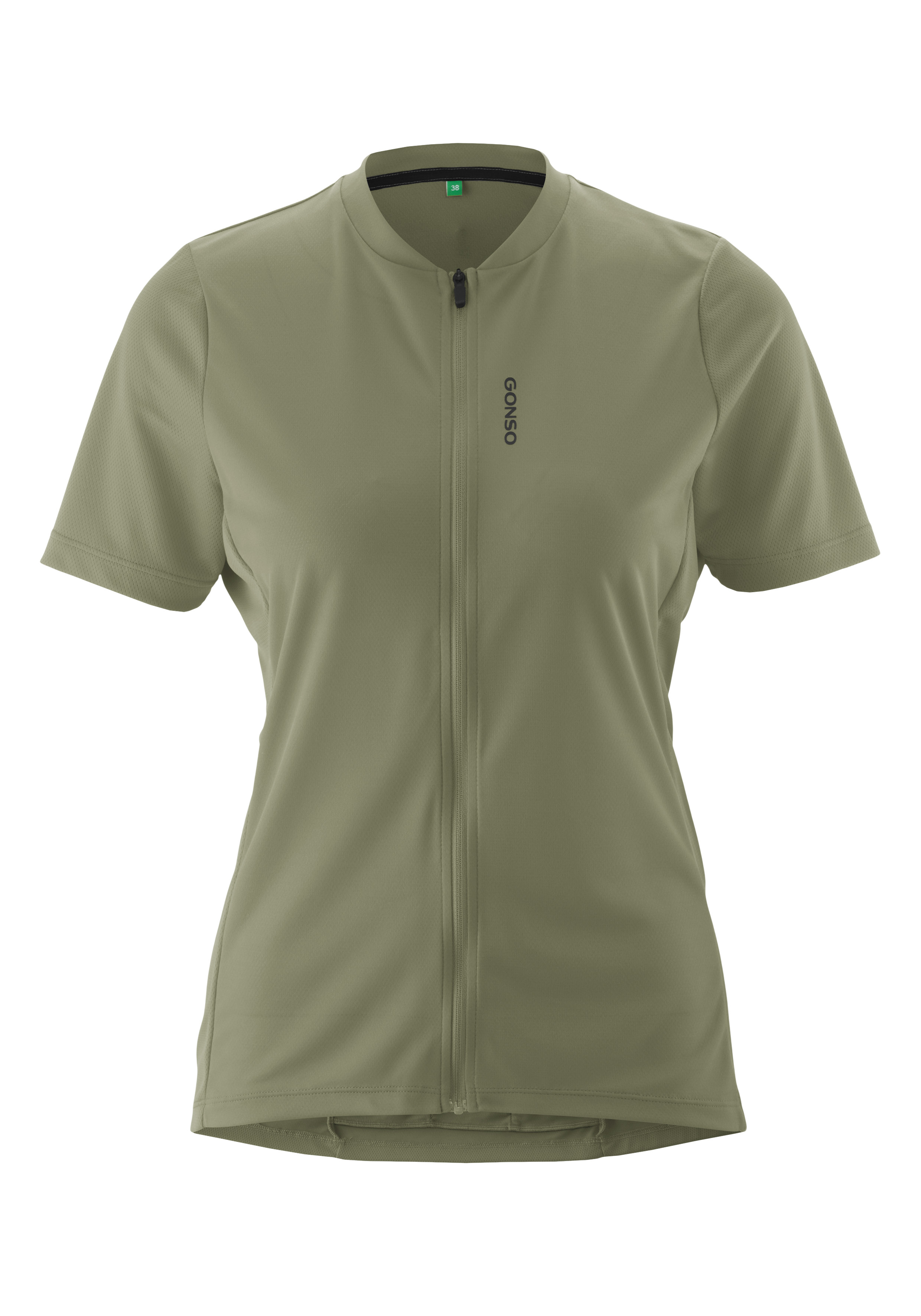 Kurzarm, Regenjacke?, Trikotstoff?, Olivegrün, Gonso