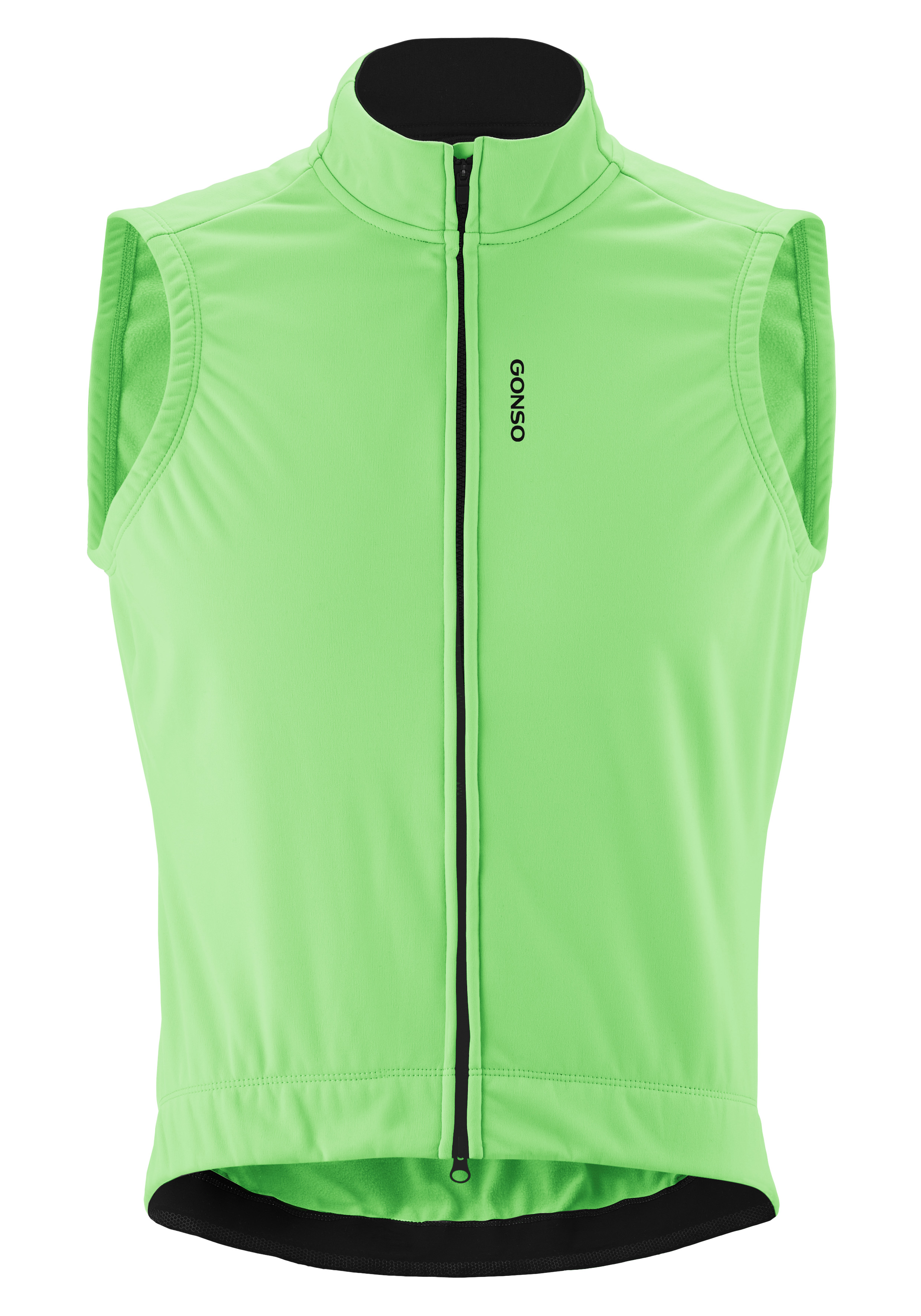 Fahrradweste, Neon-Grün, Reißverschluss, Sleeveless, Gonso