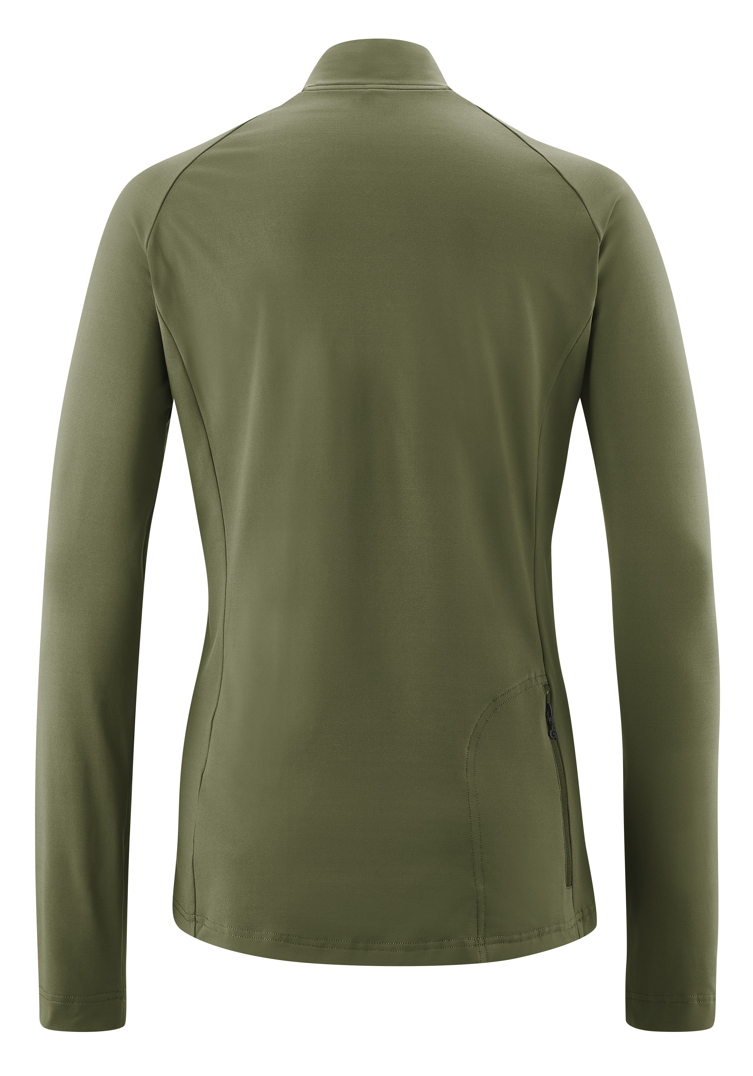 Essential Jersey Longsleeve W jacke, langarm, reissverschluss, olive, unifarben