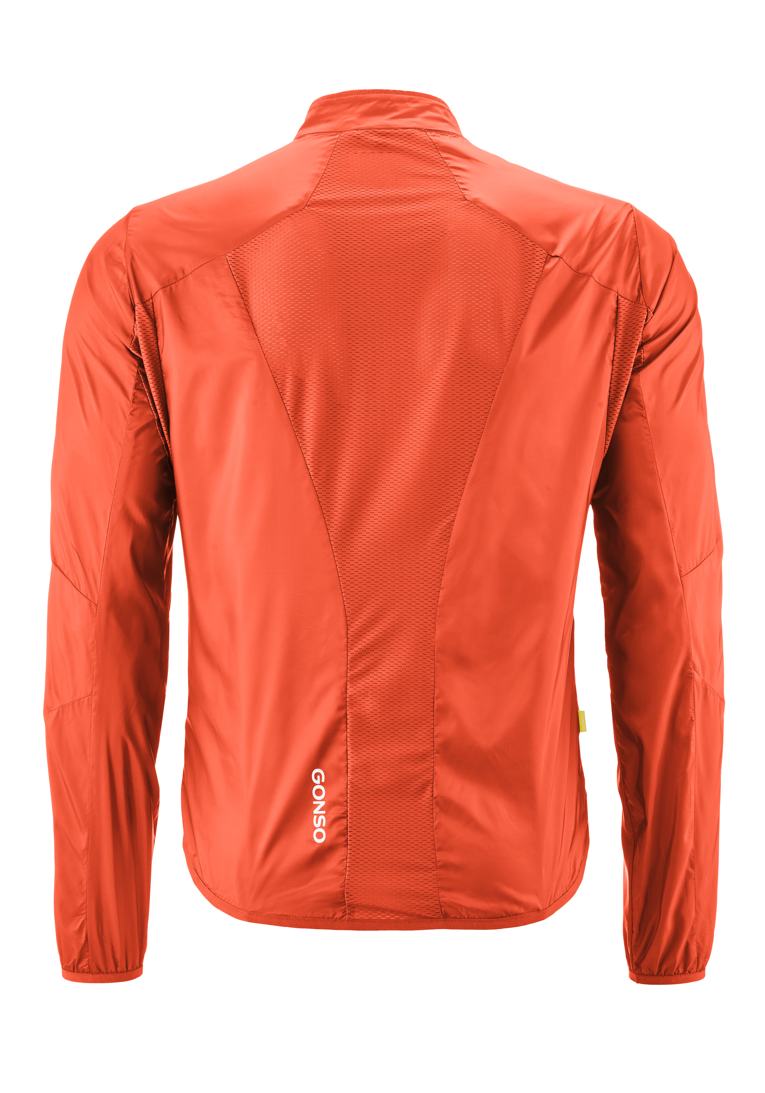 jacke, rot, mesh-einsatz, rückseite, gosno