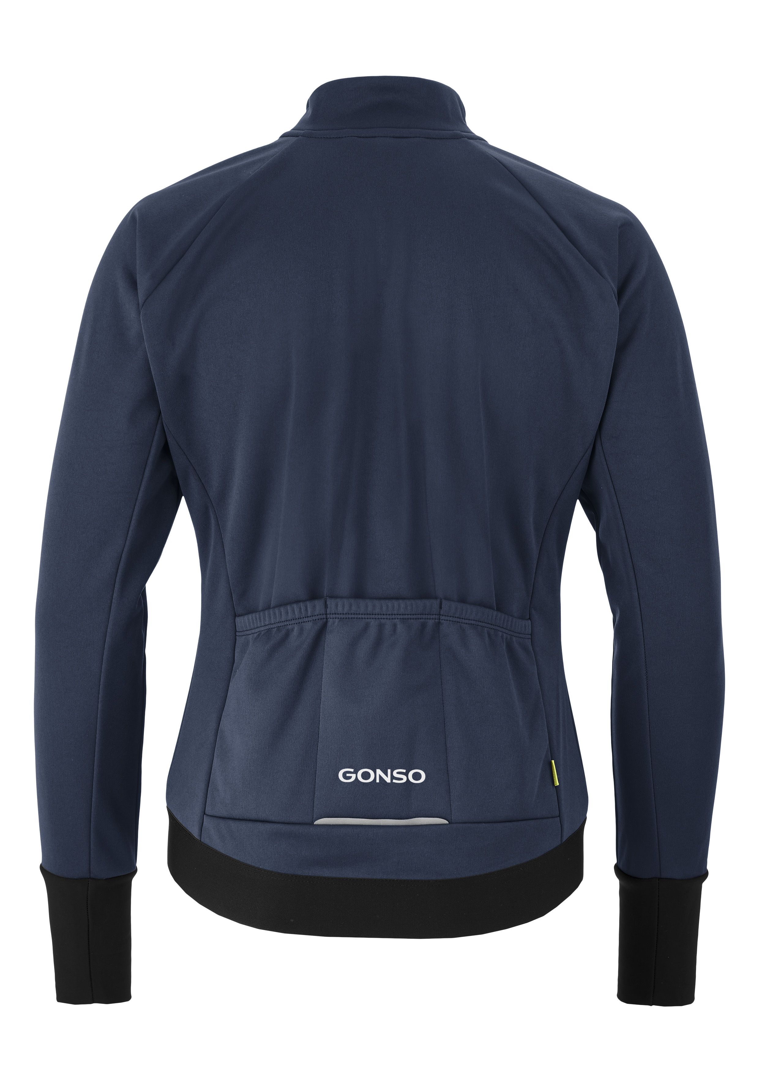 Cyclist jacket, Rückansicht, Reißverschlusslose Naht, Blau, elastischer Saum
