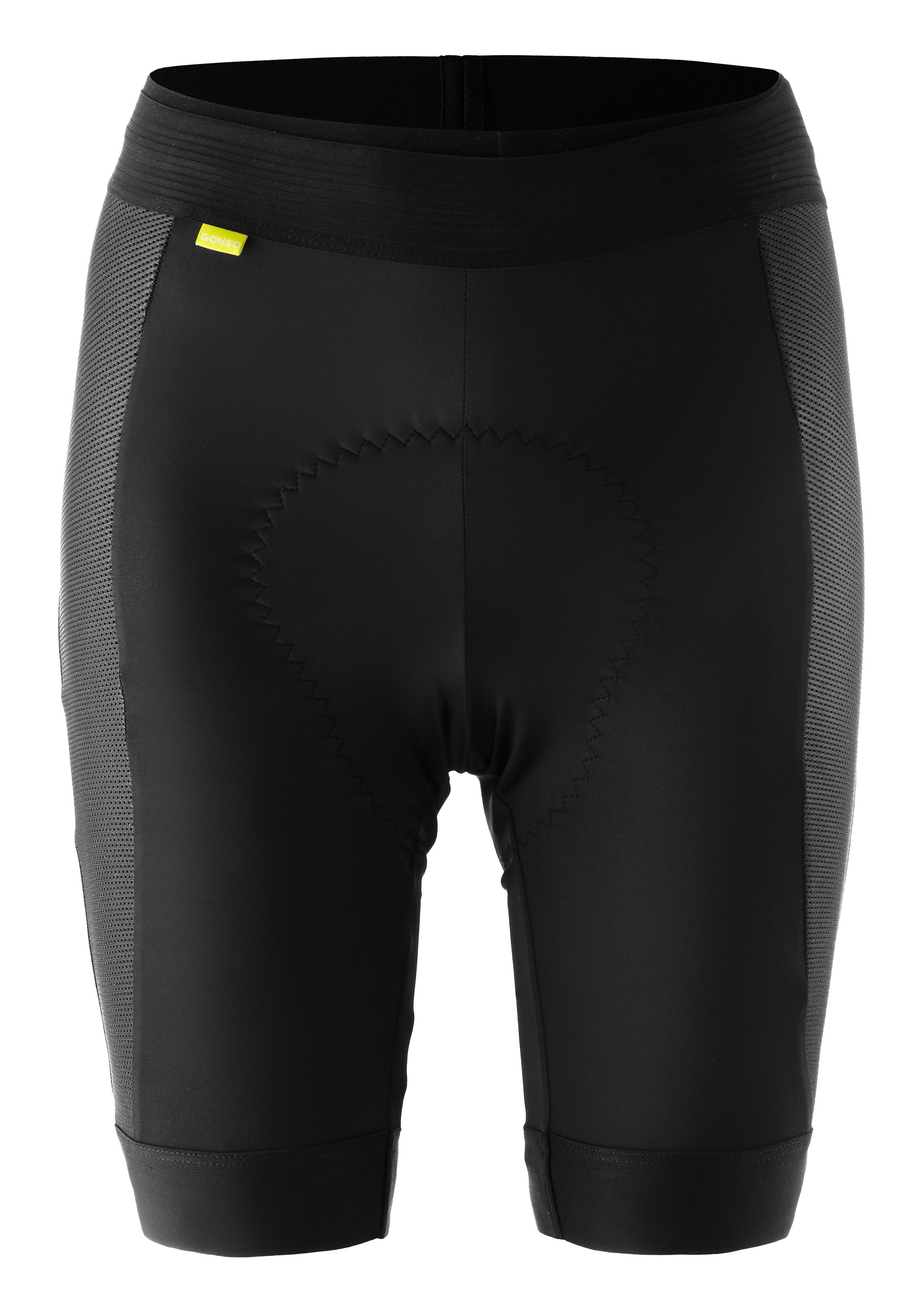 SQlab GO U W Radhose, Schwarz, Mesh-Seiten, elastischer Bund, Gedämpftes Stichmuster