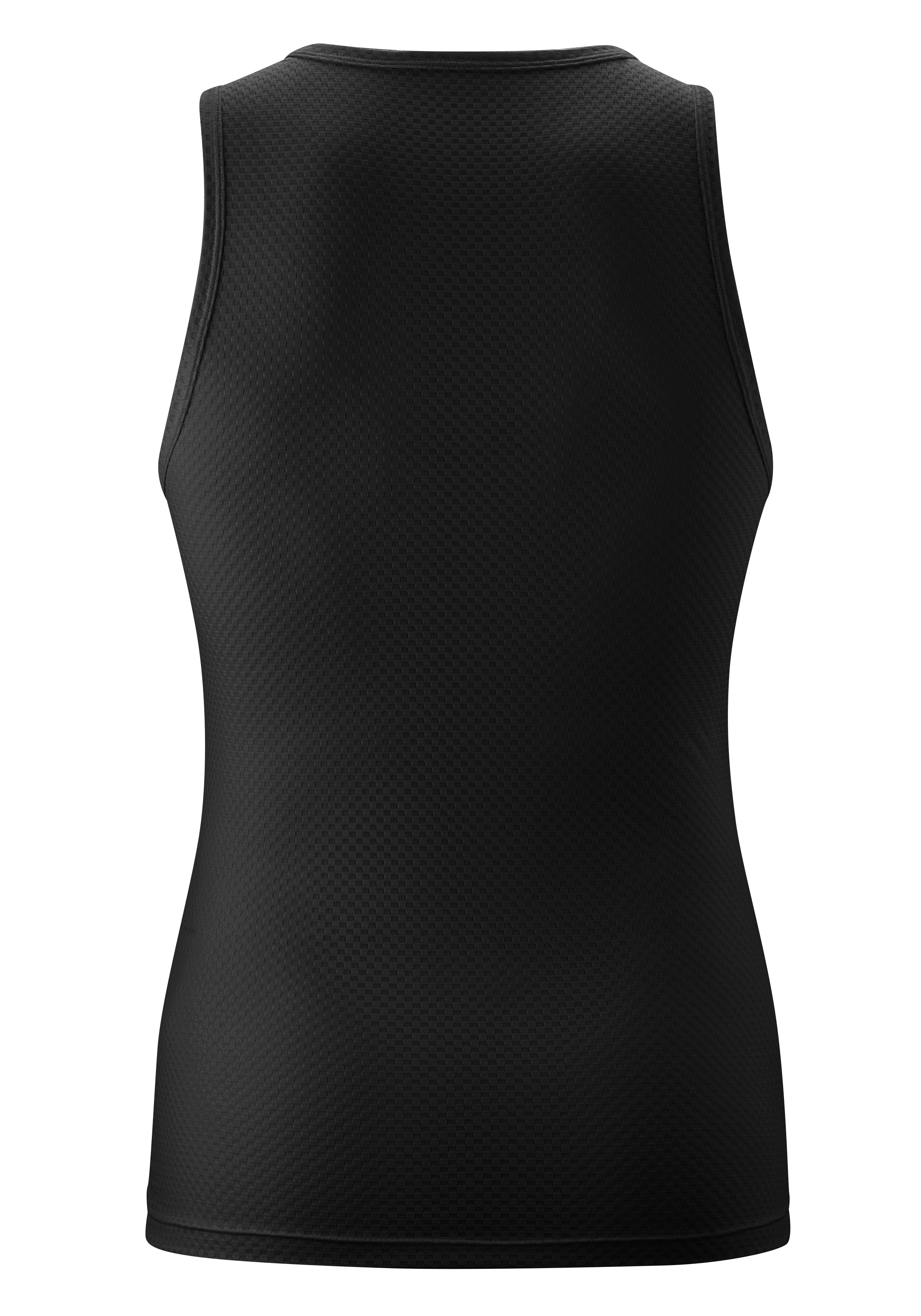Tanktop, Schwarz, Mesh-Textur, Ärmlos, Athletisches Oberteil