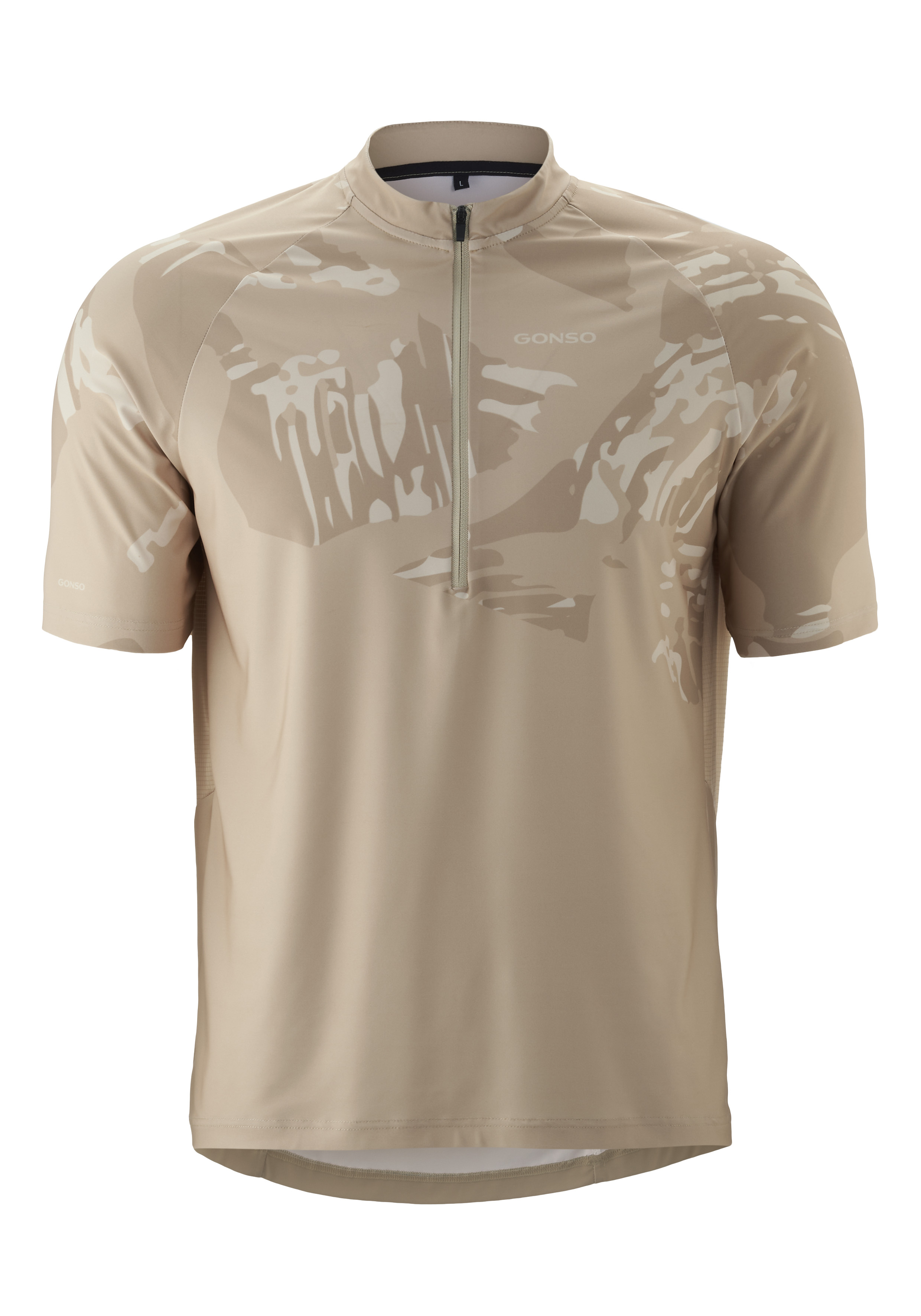 Aktivshirt, Zweiteiliger Reißverschluss, Kürz袖, Tarnmuster, UV-Schutz