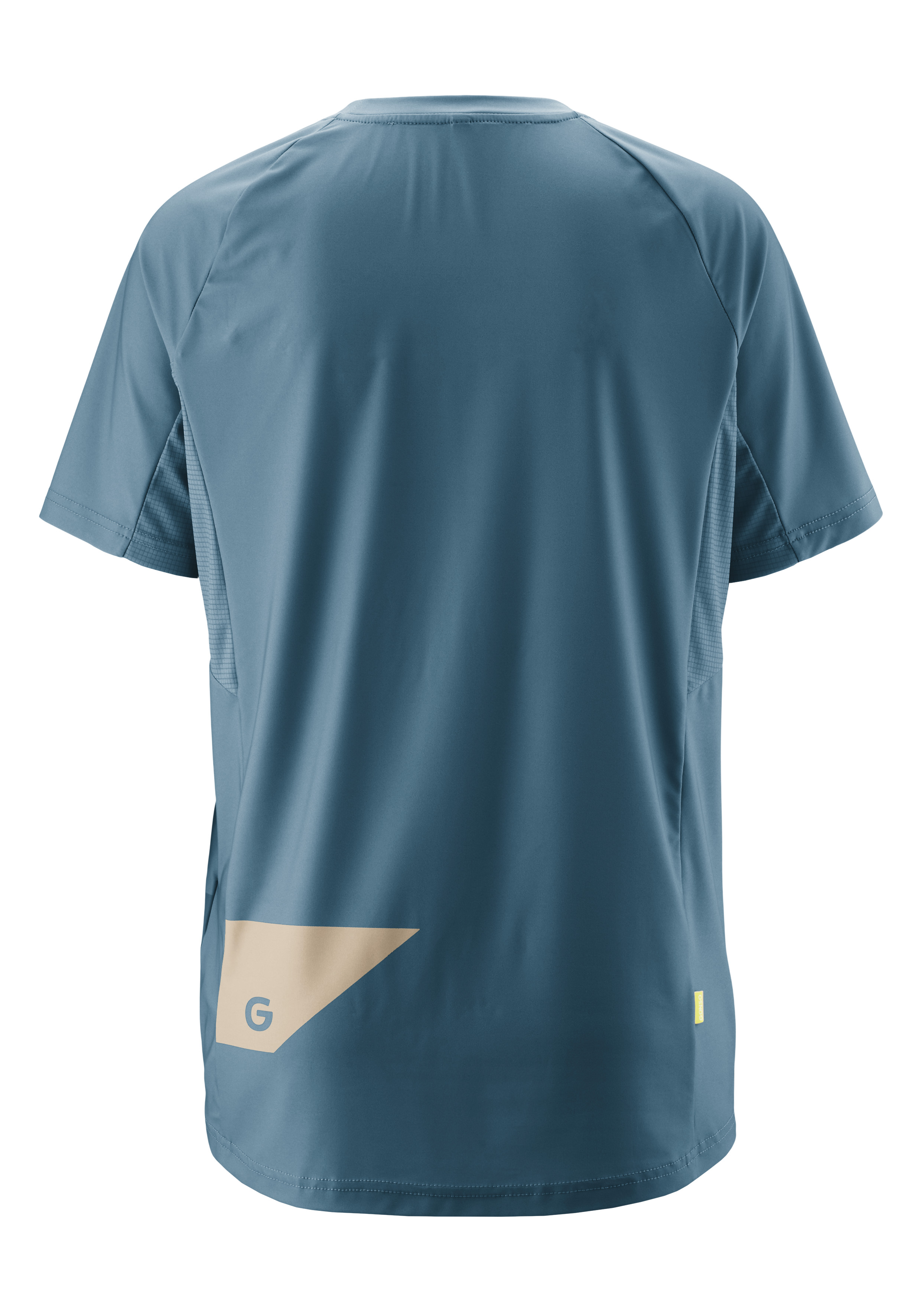 T-Shirt, Kurzarm, Rückenansicht, Mesh-Einsätze, blau