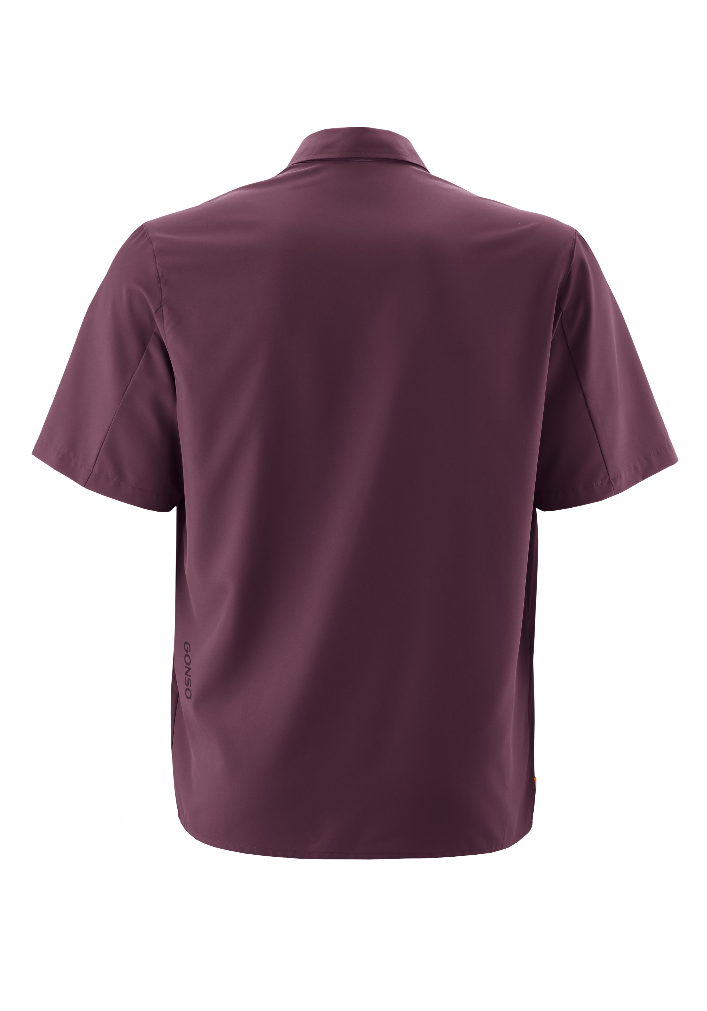 Kurzarmhemd, Bluse, Lila, Uni, Gonso