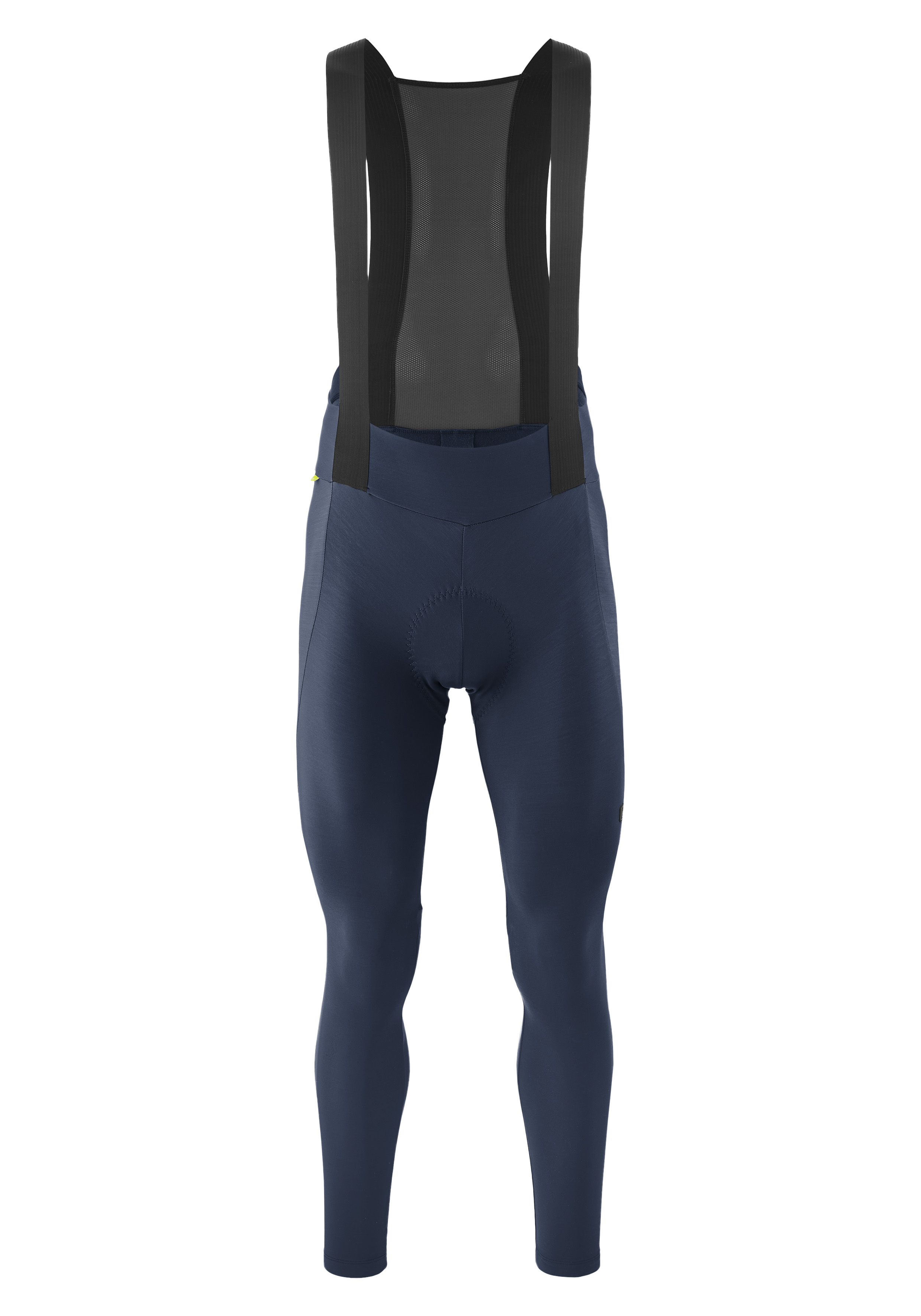 Essential Bib Tight Therm M cycling bib tights, suspenders, mesh back, navy blue, padded shorts