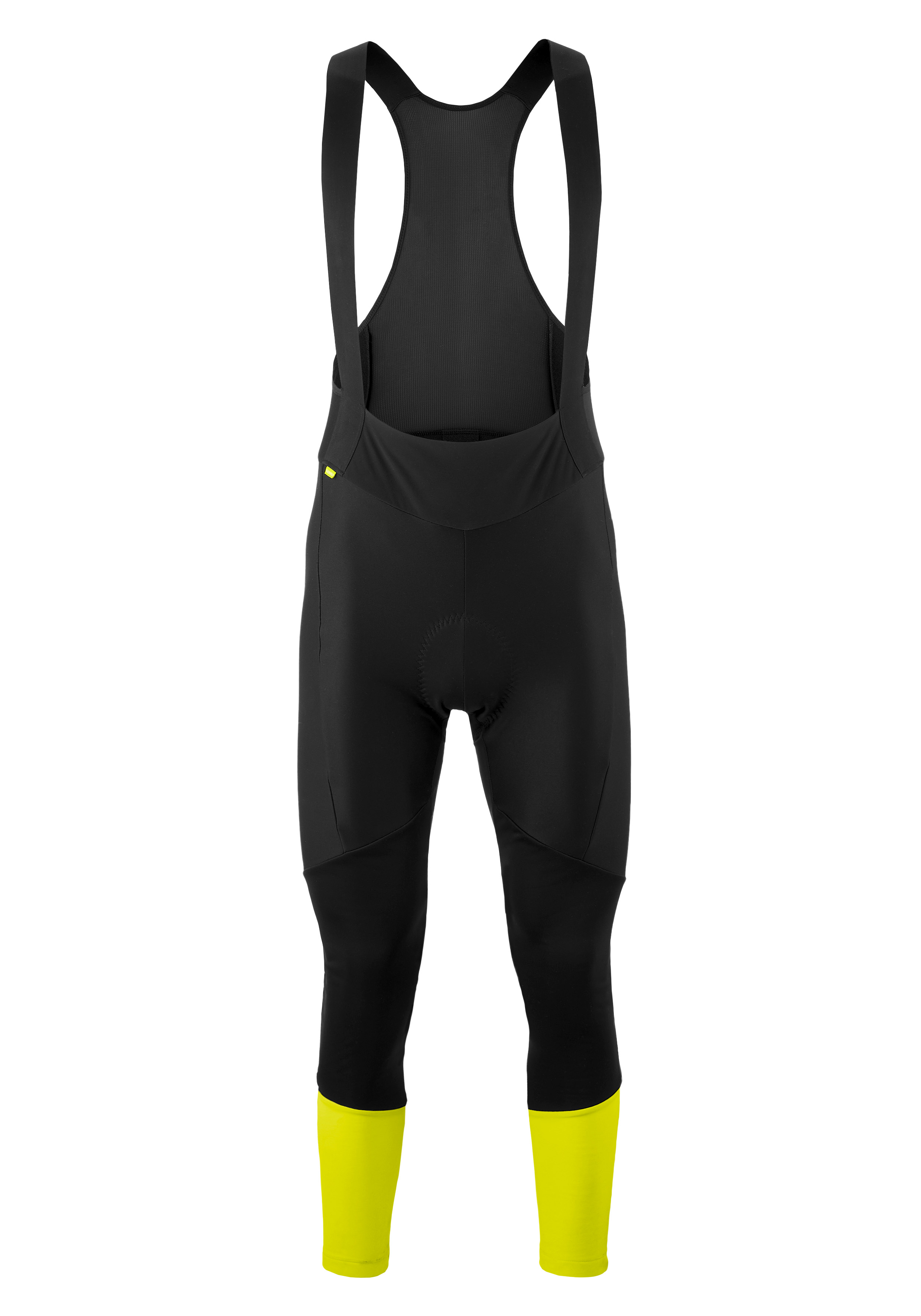 Essential Bib Tight Softshell M Radsporthose, Bibsträger, Schwarz, Trägerhose, Gelb