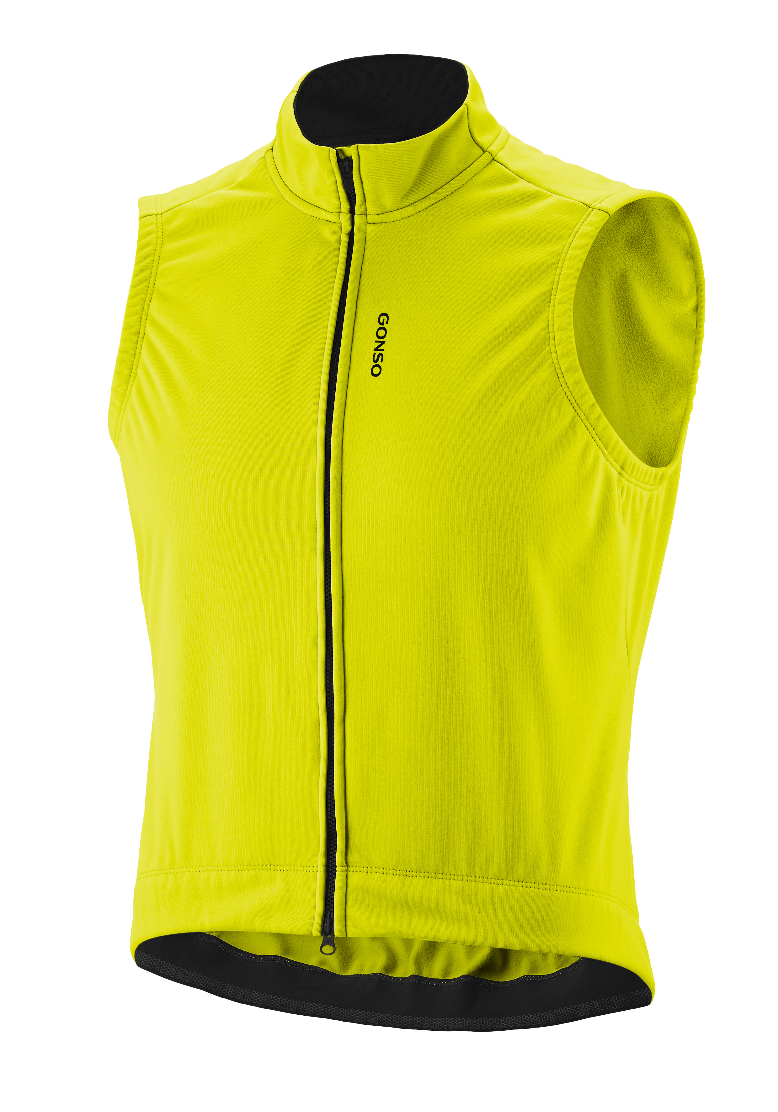 Hosenweste, Reißverschluss, Midlayer, Neon Gelb, Schnittweste