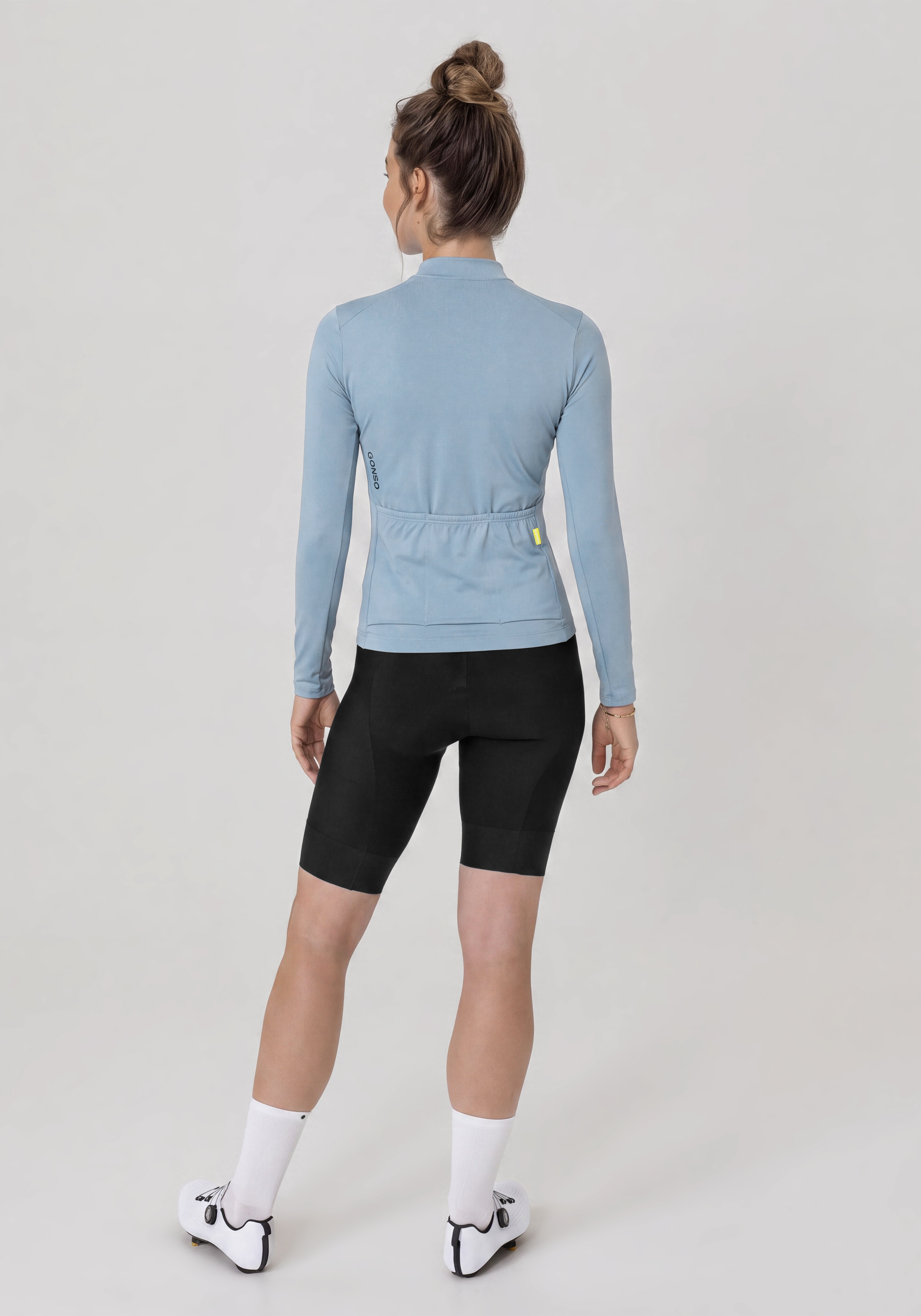 Road Jersey Longsleeve W Langarm, Radtrikot, Light Blue, Weißersohlen, Bike Shorts, Langarm, Rückenansicht, Langarmshirt, Bekleidung, Radsport-Top, Langarm, Radhose, Blaues Oberteil, Henkel/Label?, Kunststoff?