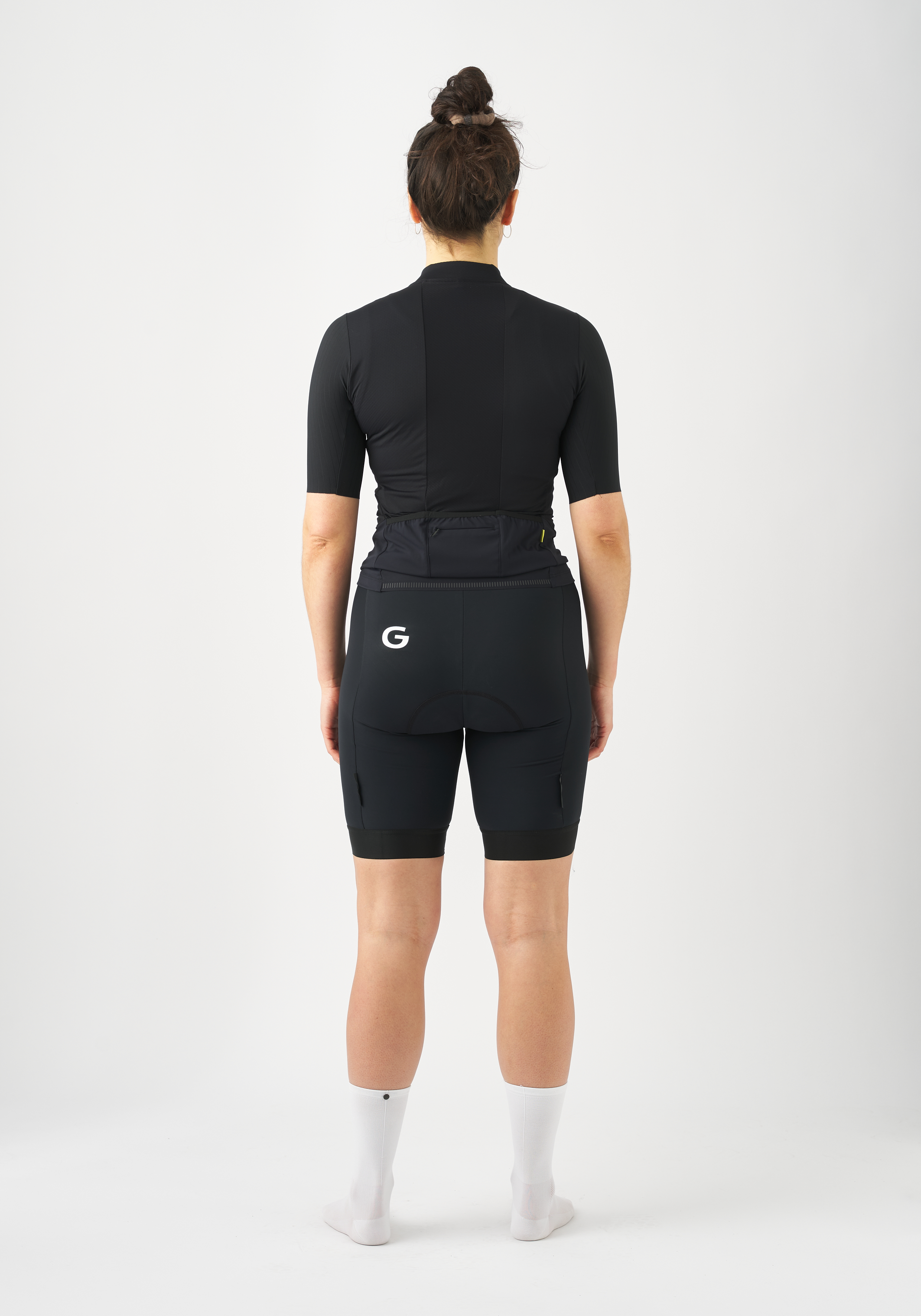 Radlerhose, Kortcode, Schwarz, Schnittbetonte Hose, G-Logo