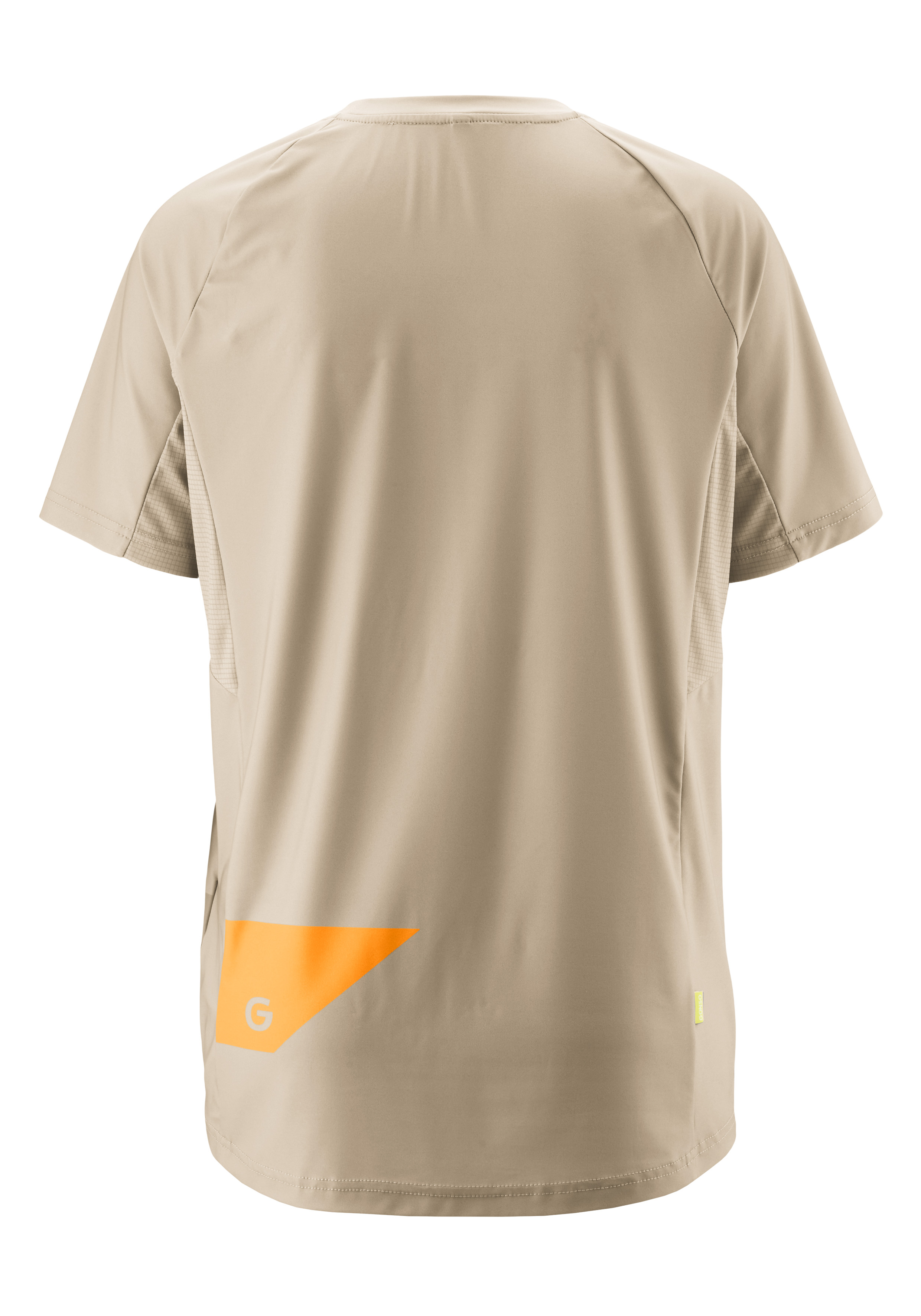 T-Shirt, Beige, Kurzarm, Rückseite, G-Farbakzent