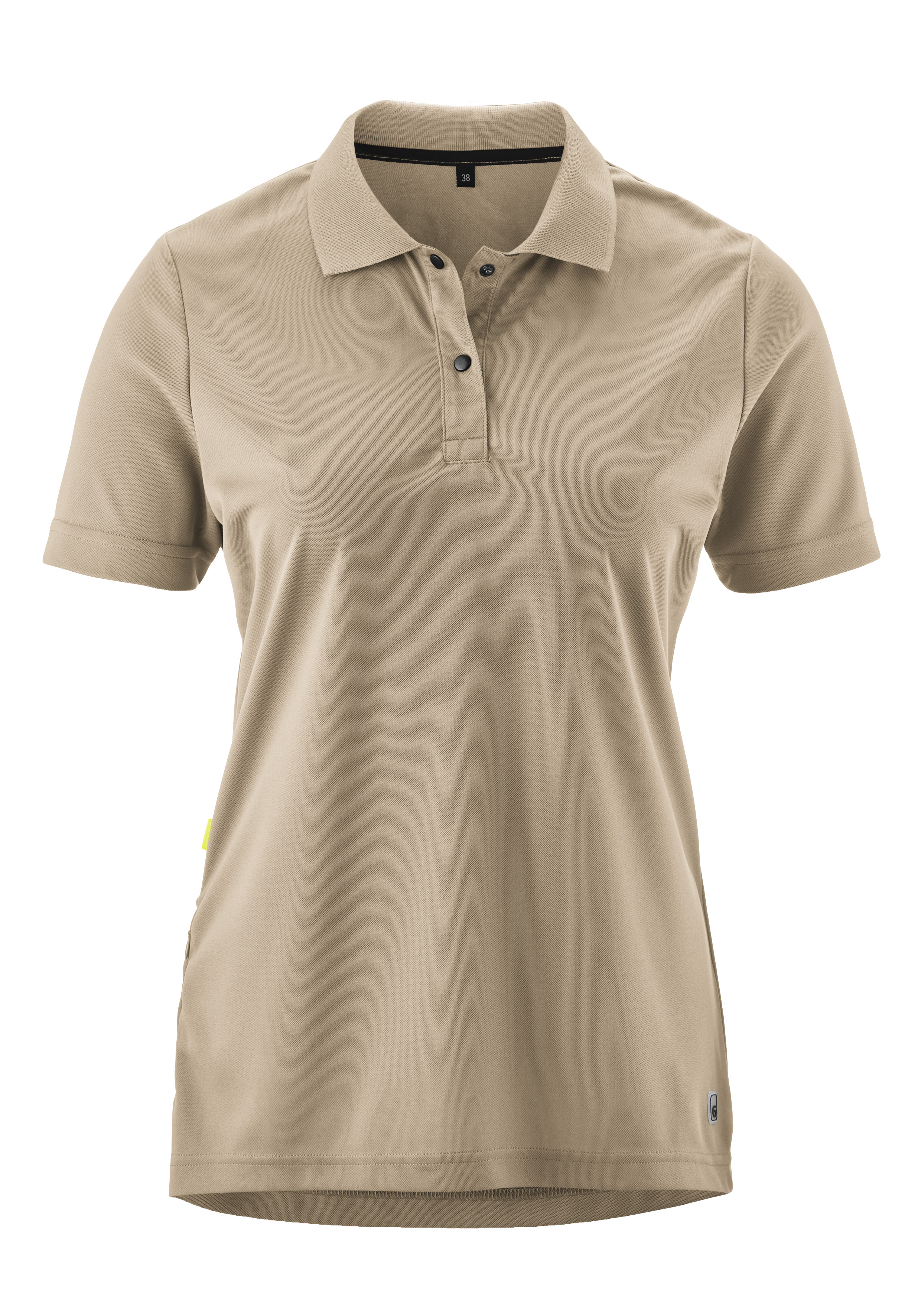 Essential Poloshirt W Polo, polohemd, kurzarm, beige, Baumwollmischung