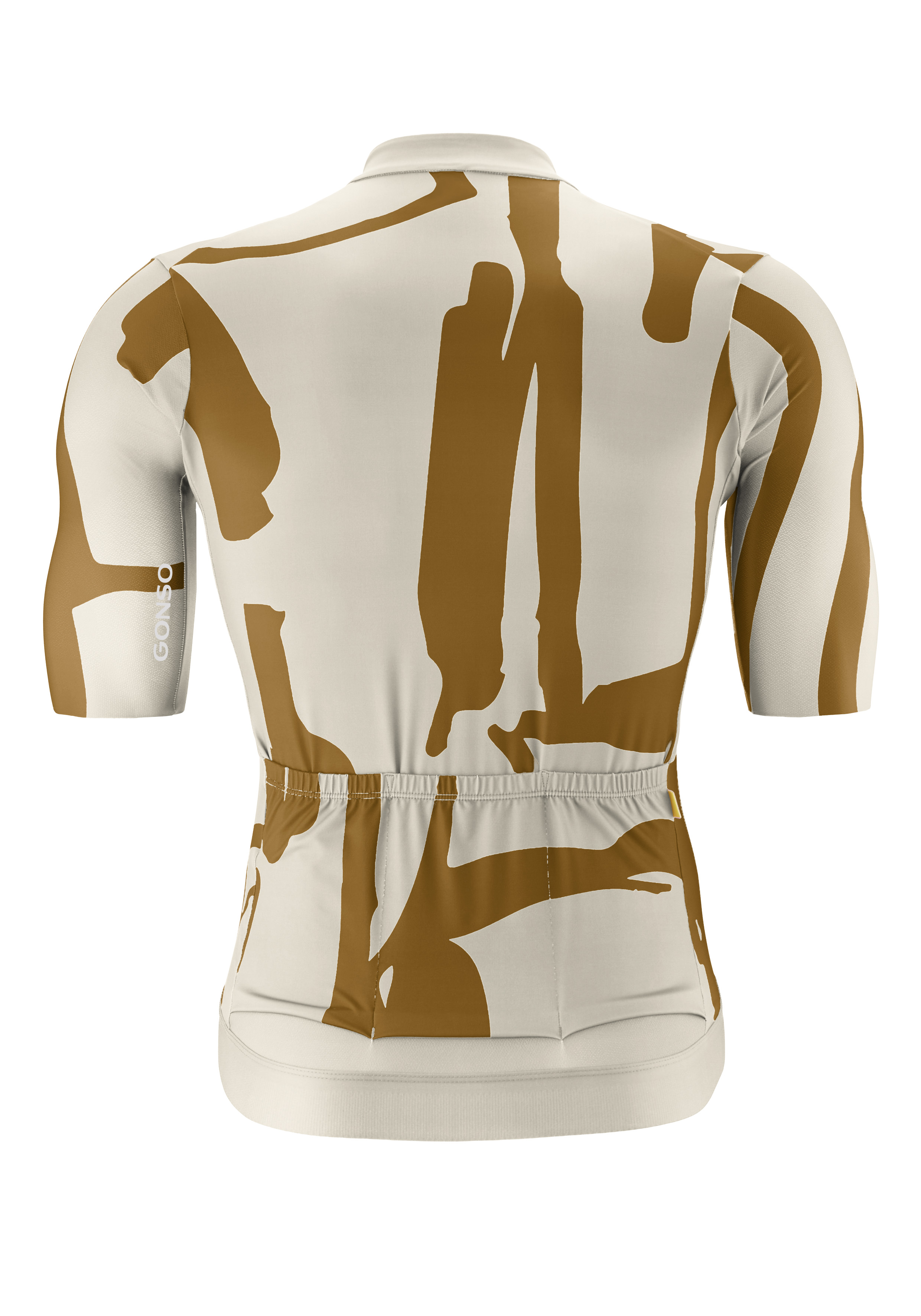 Fahrradtrikot, Kurzarm, Camouflage Muster, Elastischer Bund, Hellbraun-Beige