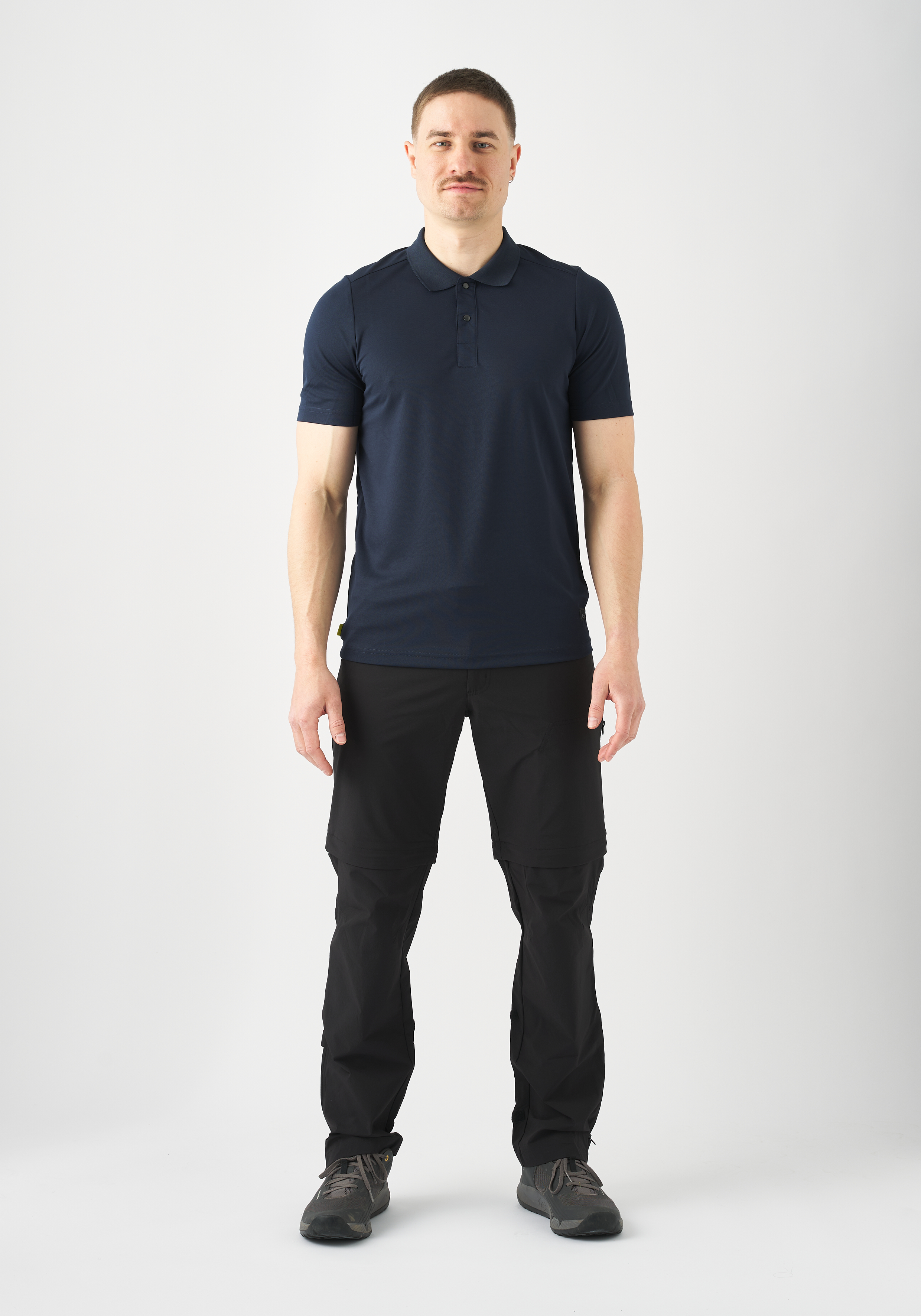 Polohemd, Navy, Kurzärmelig, Herren, Taillierte Passform