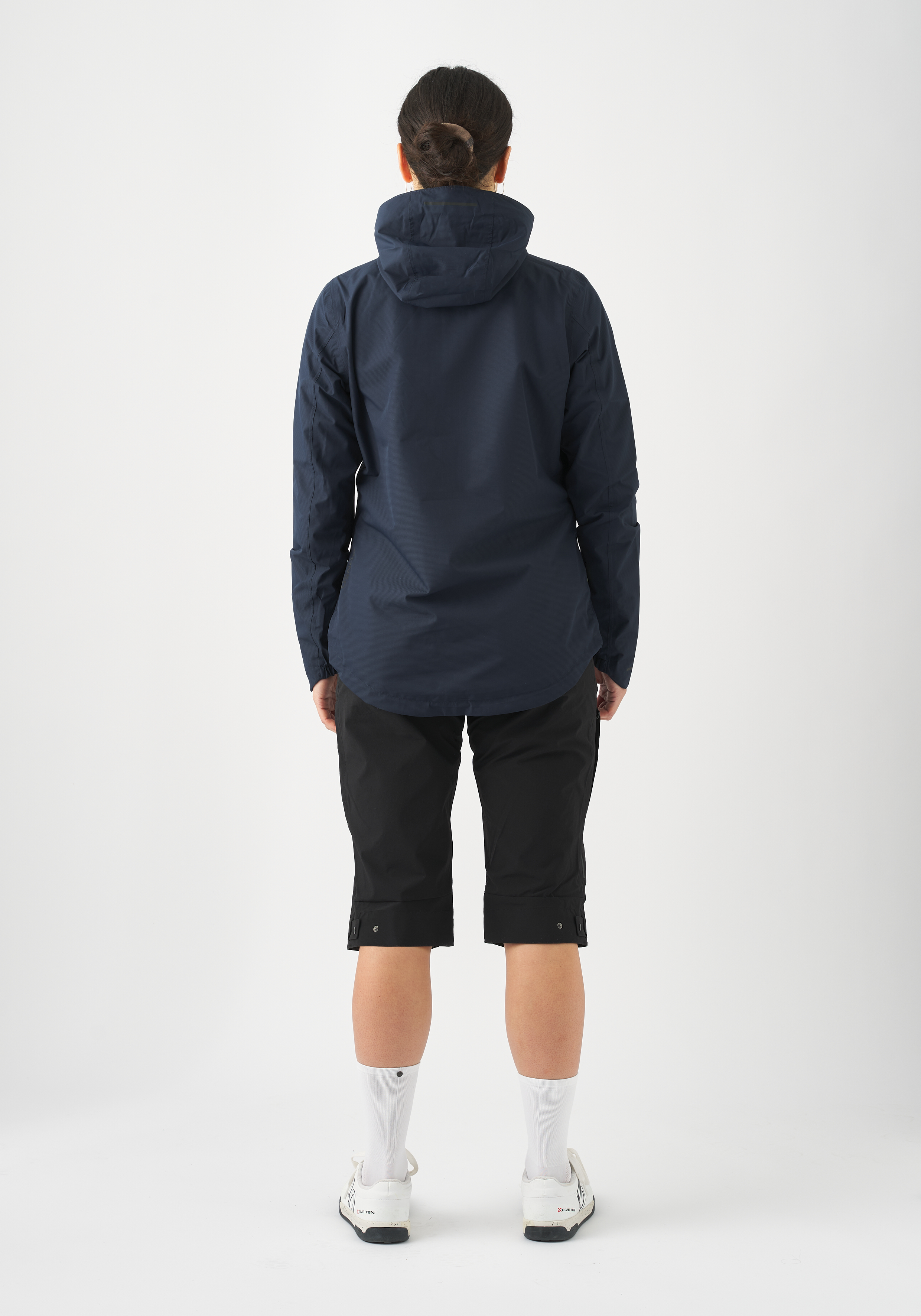 Hoch-Ausschnitt, Hoodie, Navy, Jacke, Regenjacke, Hoodie, Jacket, Navy, Rain shell, Knee-length shorts