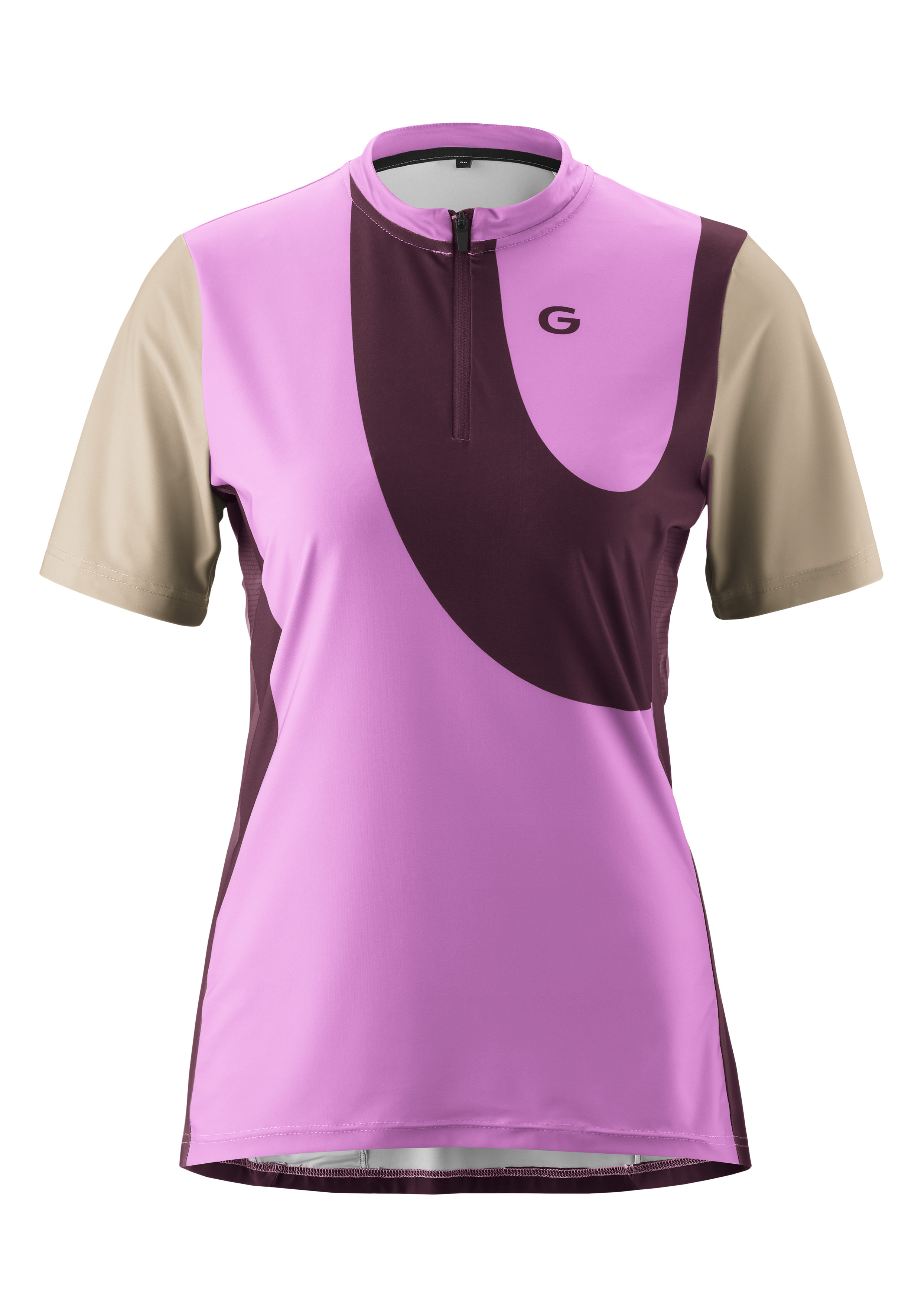 Kurzesleeves, Sportshirt, Reißverschluss, Mehrfarbig, Trikot