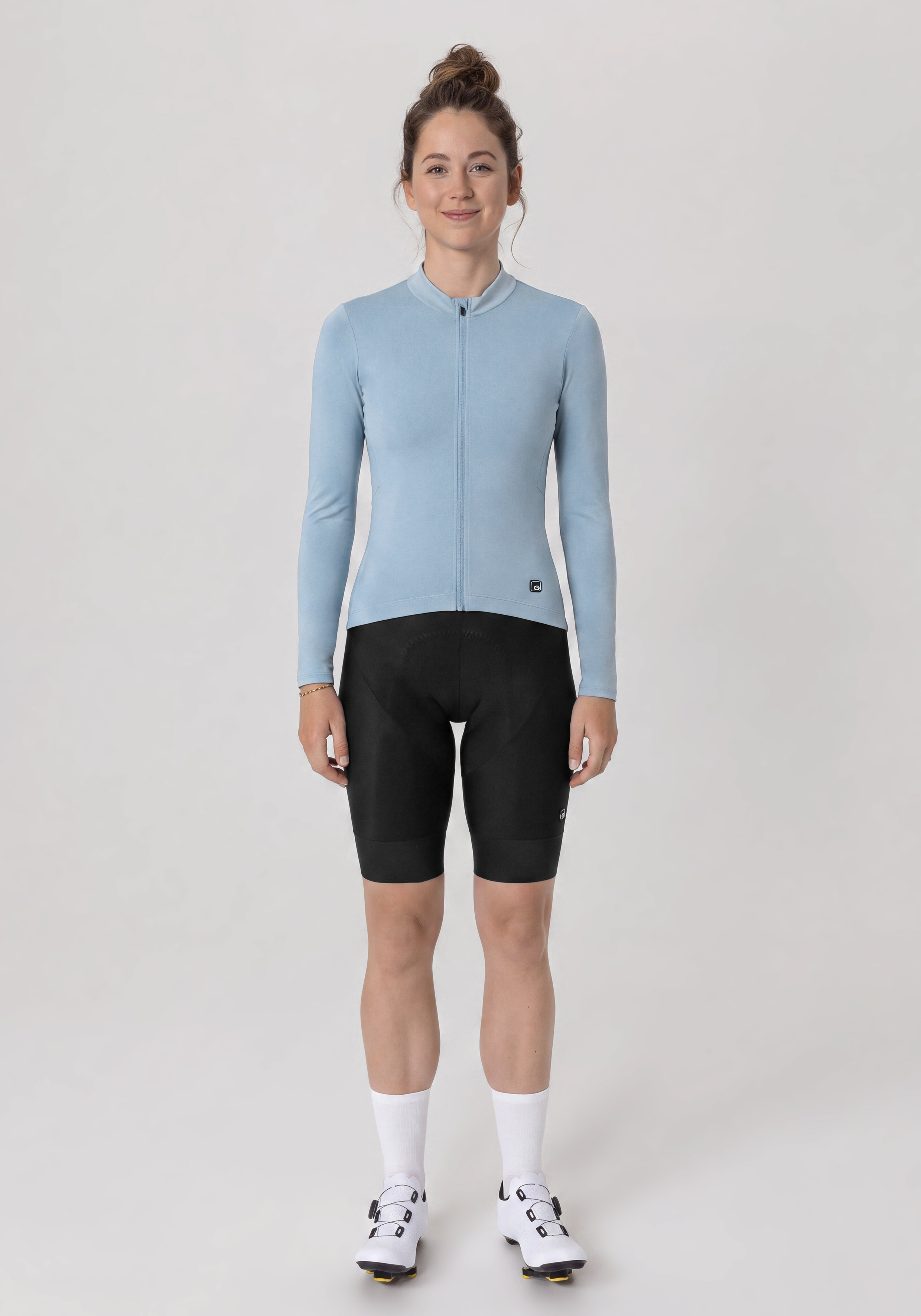 Road Jersey Longsleeve W Radtrikott, Langarmjacke, Frontzip, Radsport, Schwarz/Blau, Radtrikot, Zweiteiliger Outfit, Lange Ärmel, Reißverschluss, Bikeshorts, Radtrikot, Zweiteiliger Look?, Longsleeve-Jersey, Schwarze Radshorts, Reißverschluss-Front