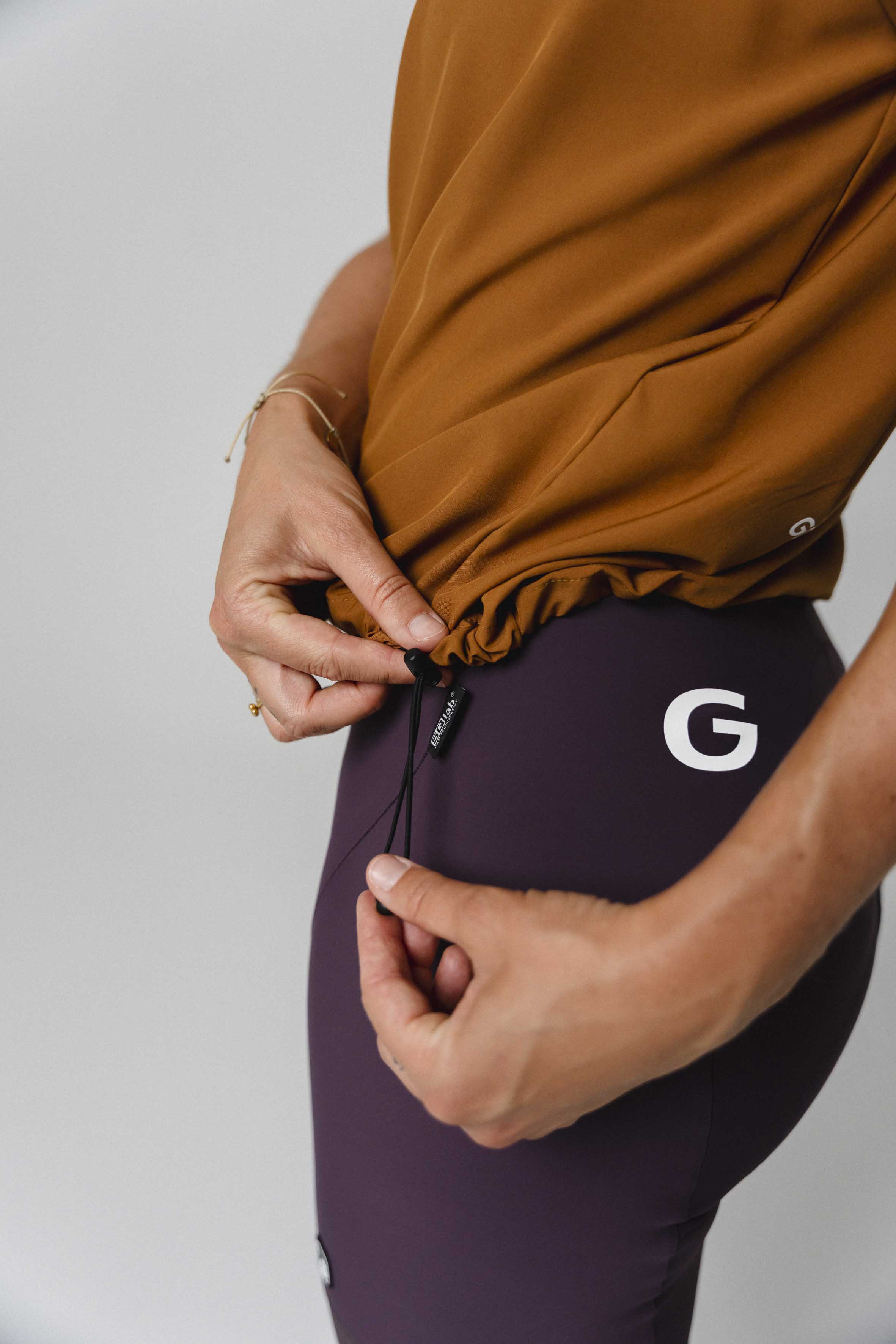 Strumpfhose, Kordelzug, Lila, Taillenkordel, Athletisch