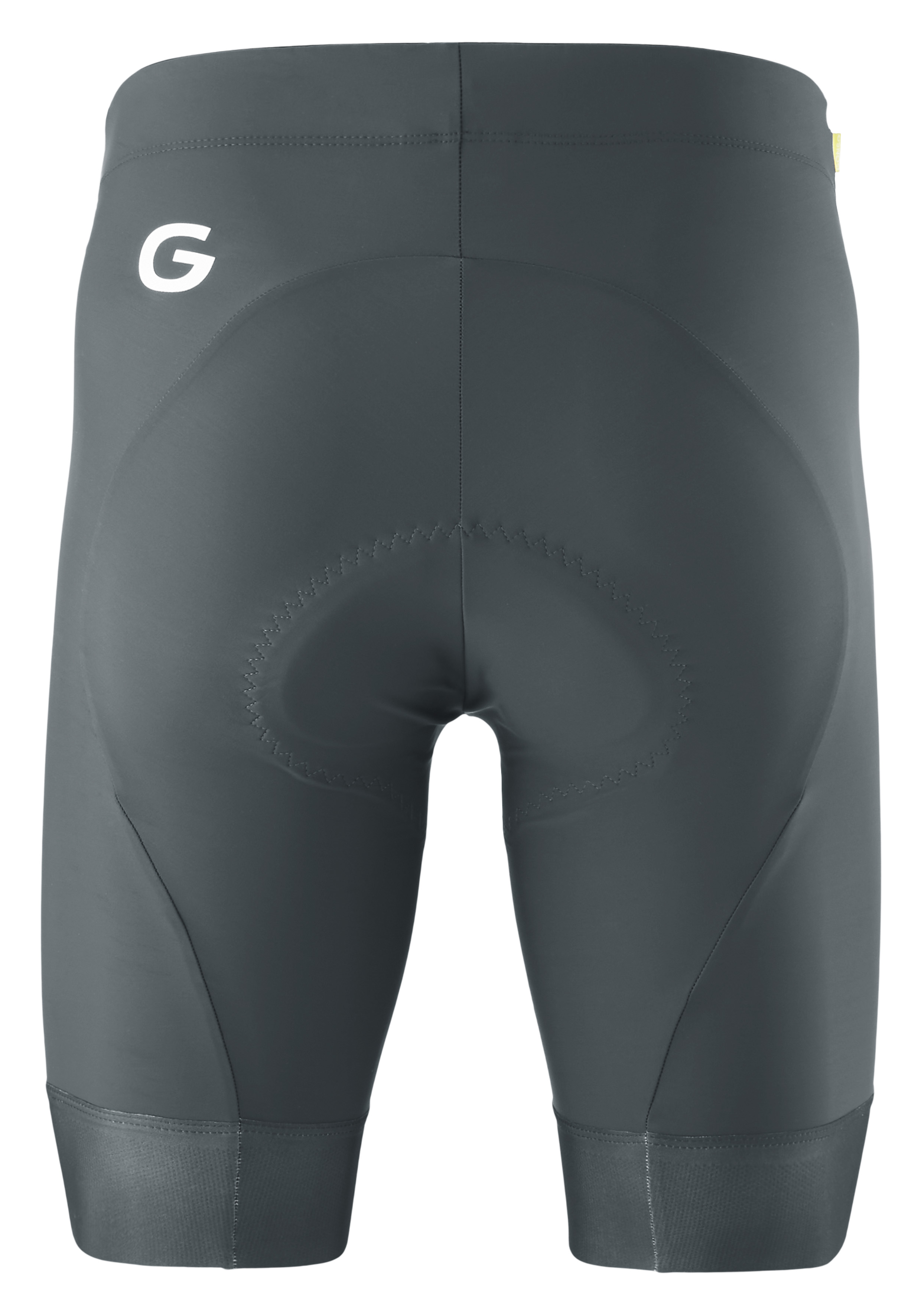 cycling shorts, gepaddet, dunkelgrau, Dehnbarkeit, Rückansicht