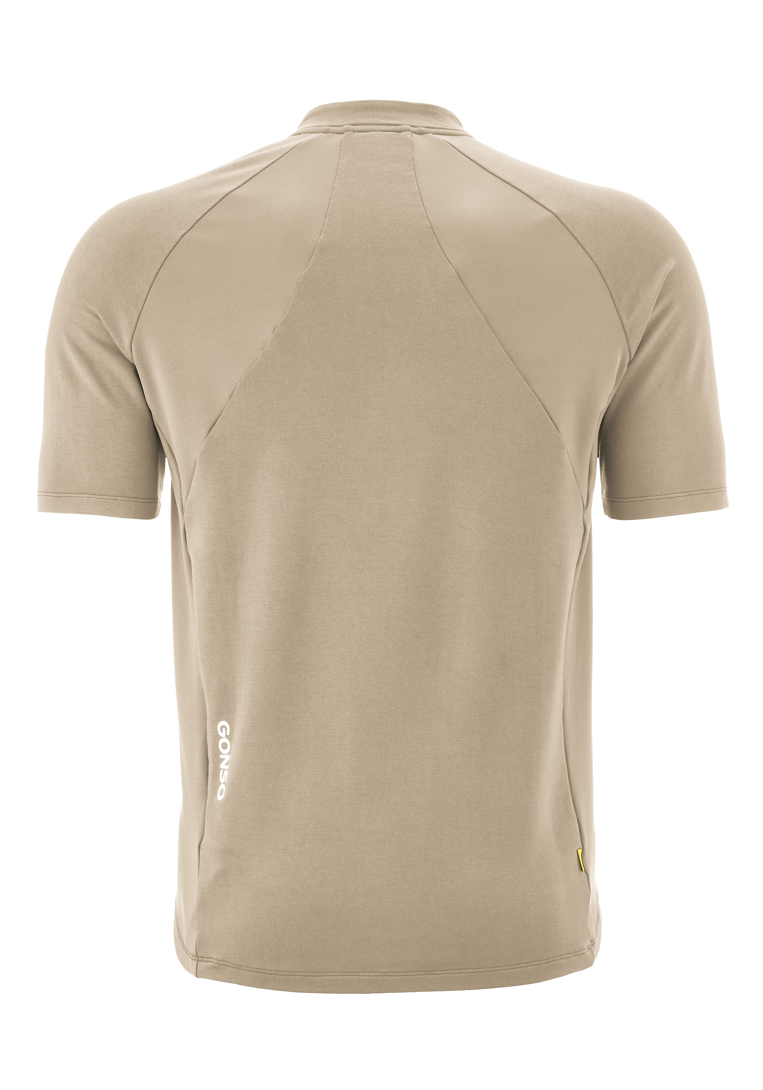 t-shirt, kurzärmlig, beige, polyester, rückseite