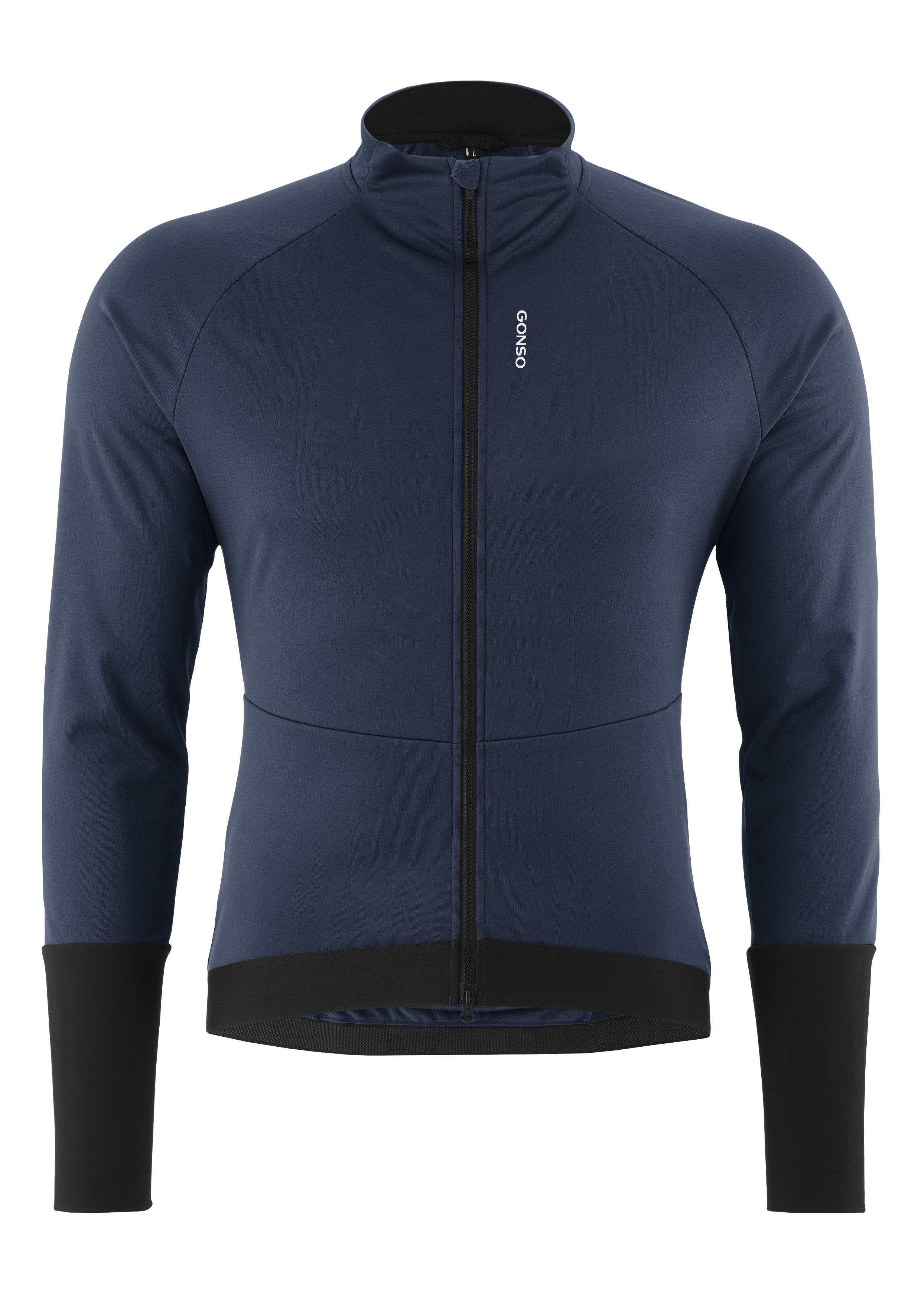 Road Jacket Softshell M Cyclingjacke, Langarm, Vollzippverschluss, Marineblau, Stoff mit Stretch