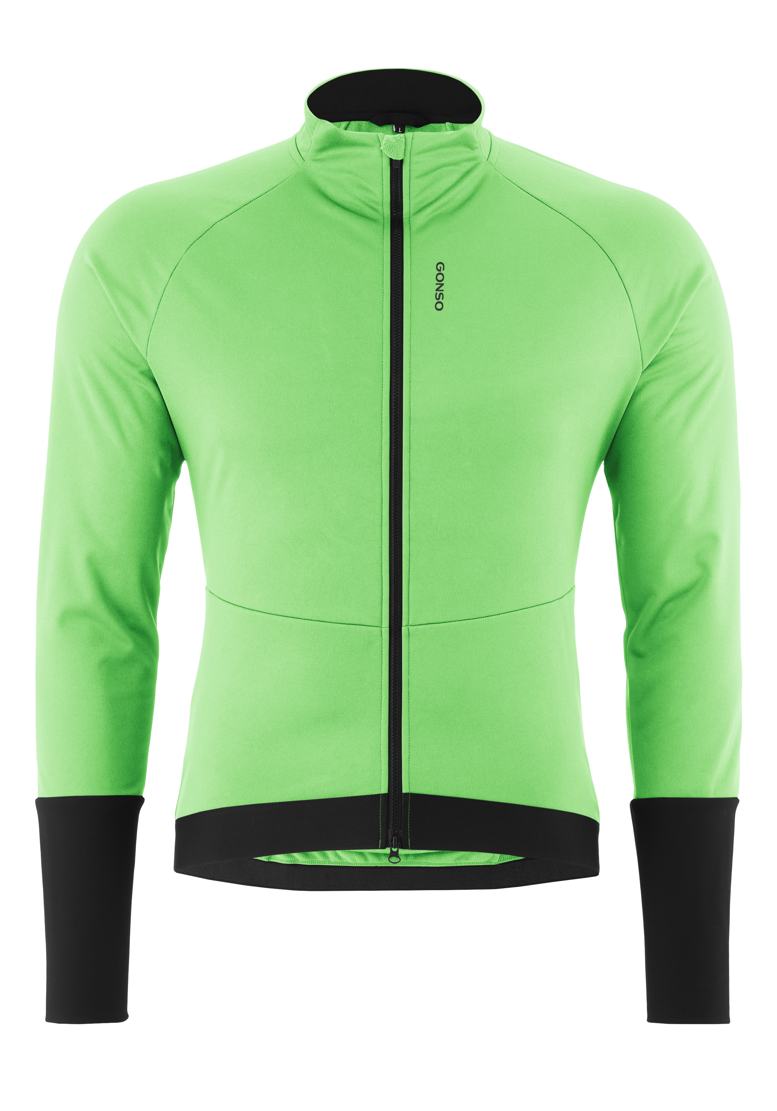 Road Jacket Softshell M Regenjacke, Fahrradjacke, Neon-Grün, Frontreißverschluss, Stoffmischung