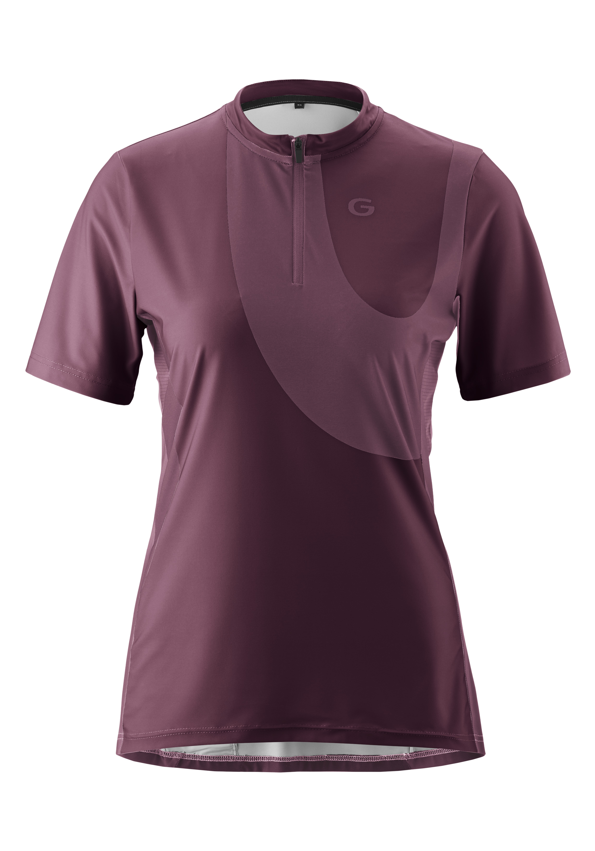 Kurzarm, Räder/Schicht?, Riff?, Sportshirt, Reißverschluss, Mischfarbe, Pulli?, Damen?, Sporttop, Lila