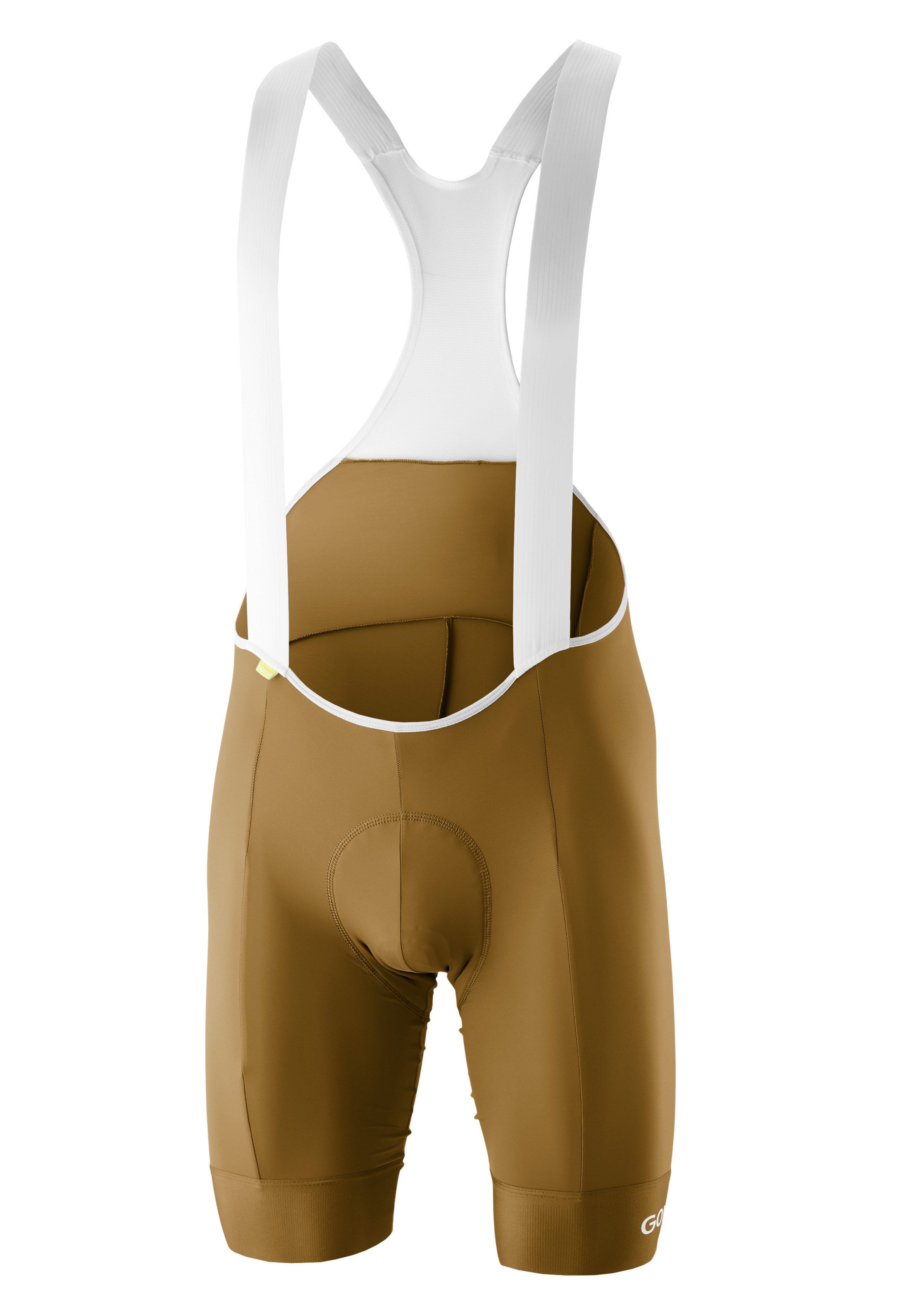 Bib shorts, Cycling, Padded, Suspender straps, Brown/khaki