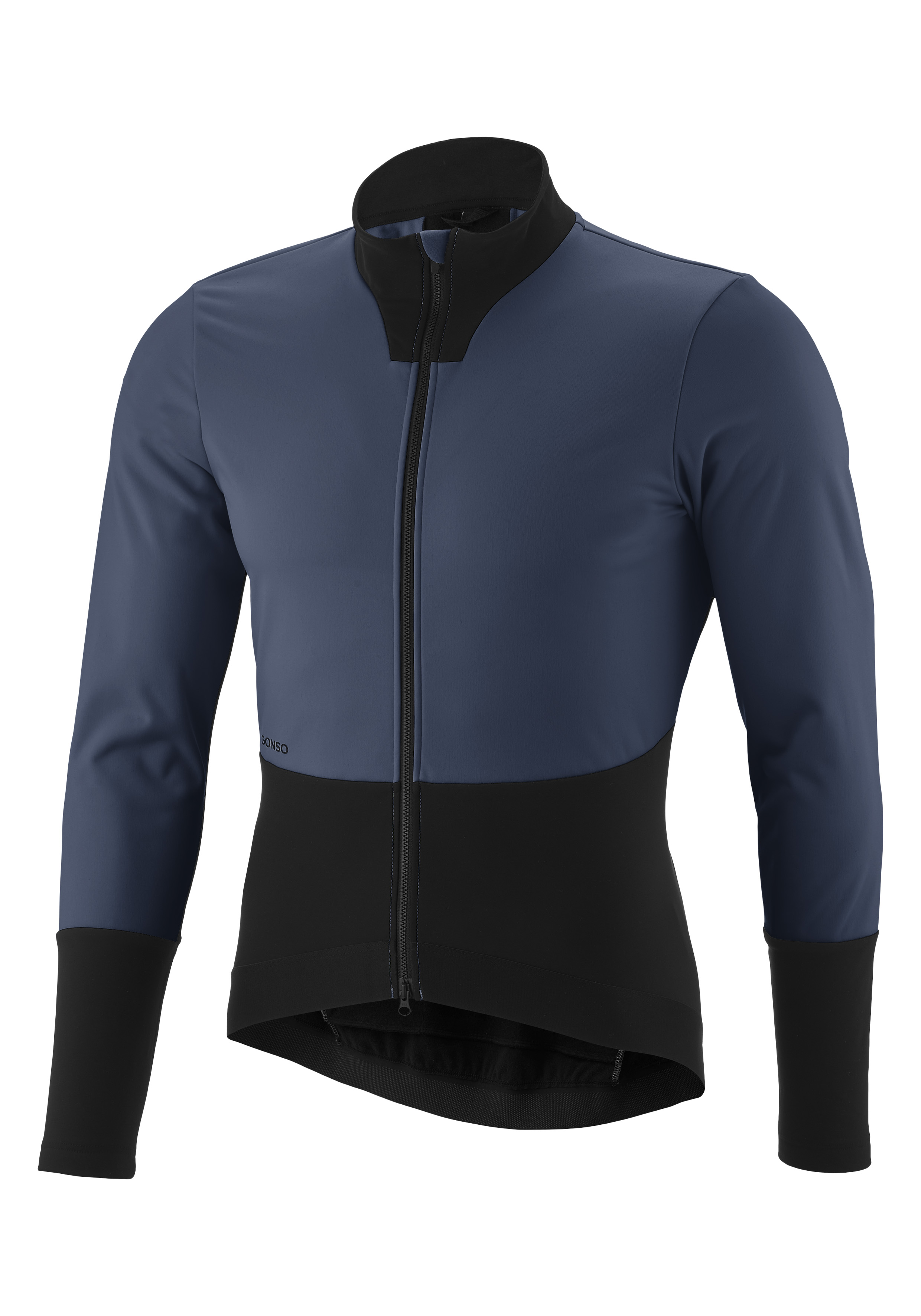 Road Jacket Softshell Light M Radsport-Jacke, Blaues Trikot, Reißverschluss vorne, Langarm, Farbblock