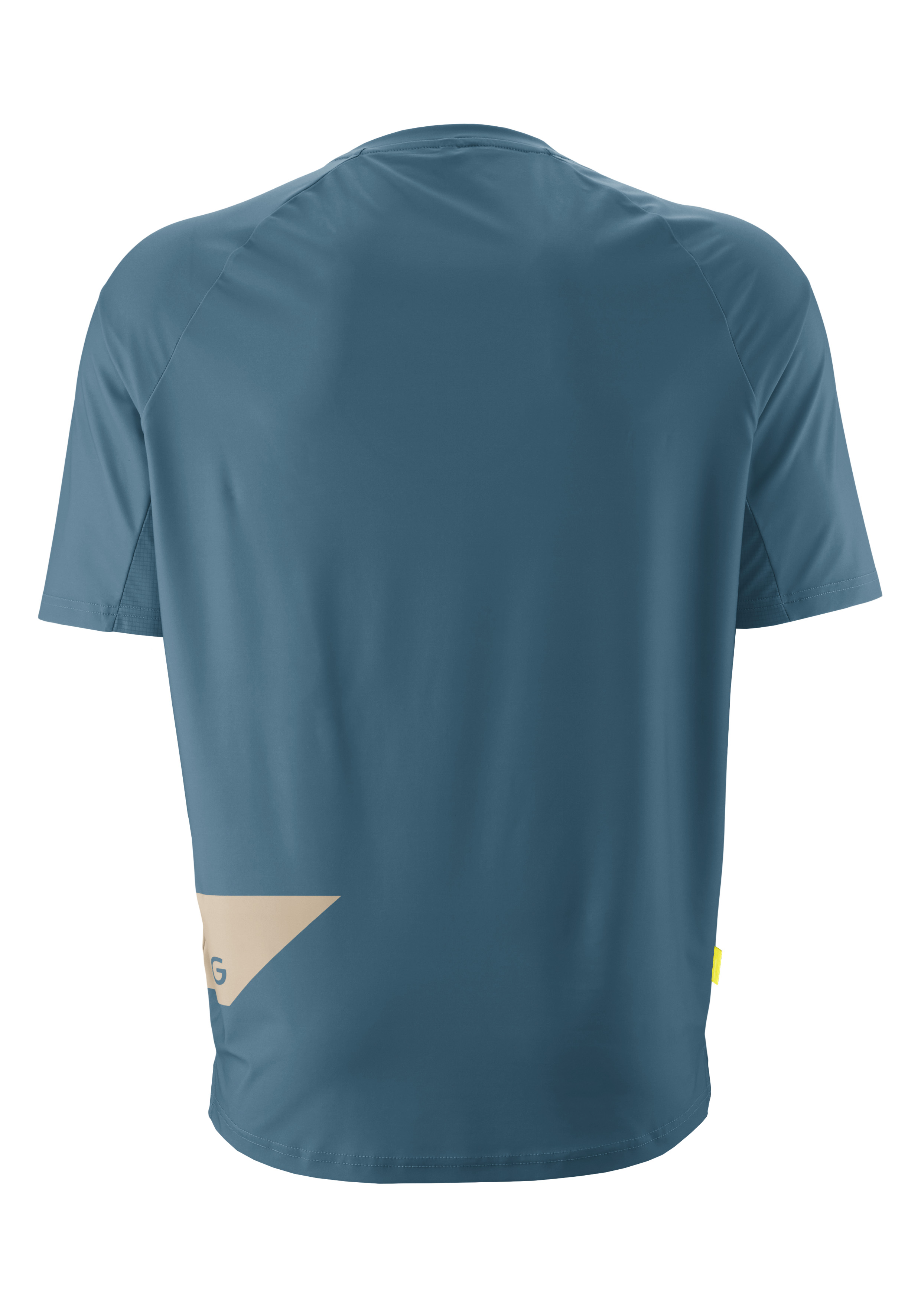 T-Shirt, Kurzarm, Rundhalsausschnitt, Uni, Rückseite-Logo